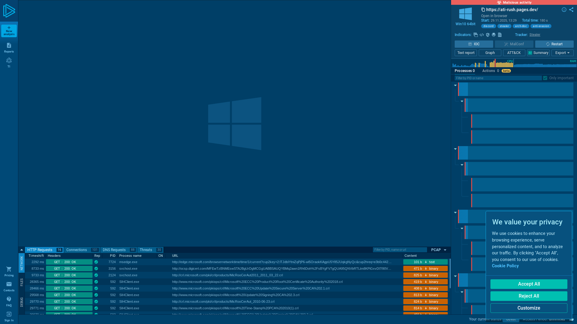 website screenshot of https://app.any.run/tasks/9c6433e4-5fb1-4401-8e12-0c0d54a26f44