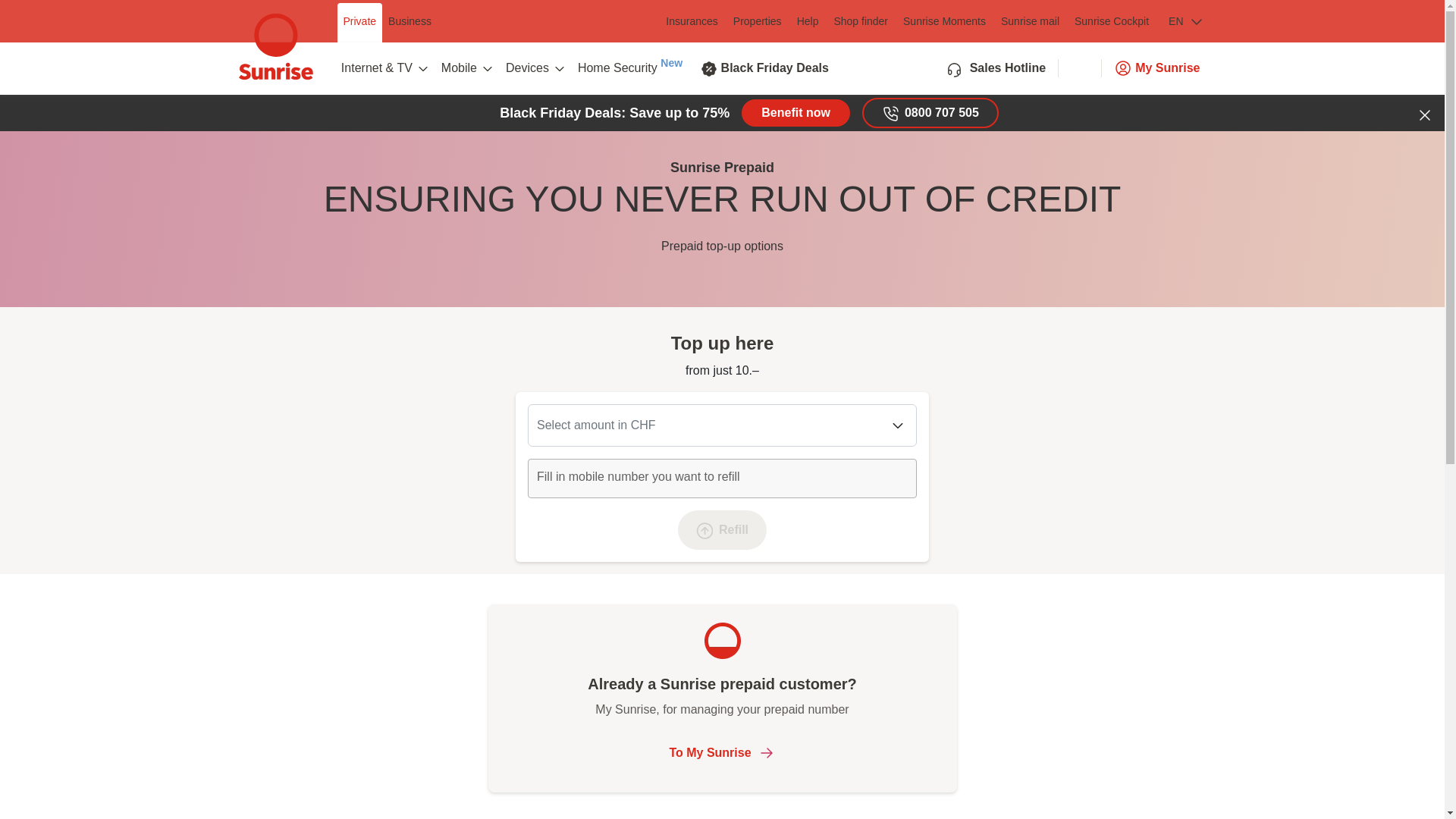website screenshot of https://sunrise-onlinepayment.com/