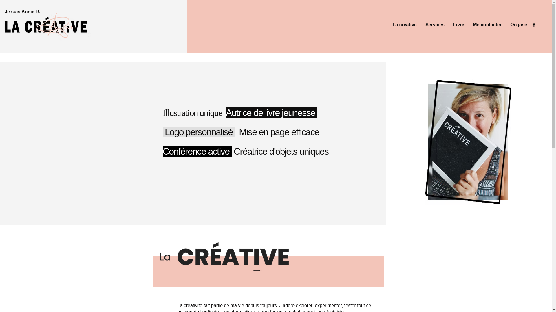 website screenshot of https://annierlacreative.com/