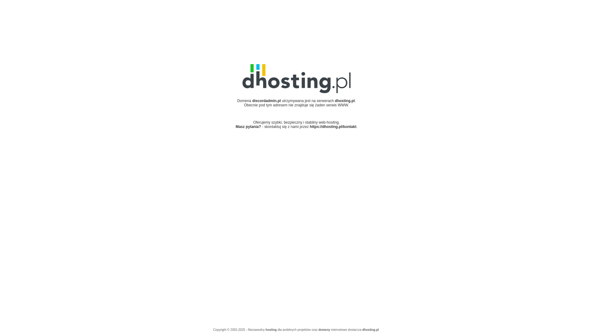 website screenshot of https://discordadmin.pl/