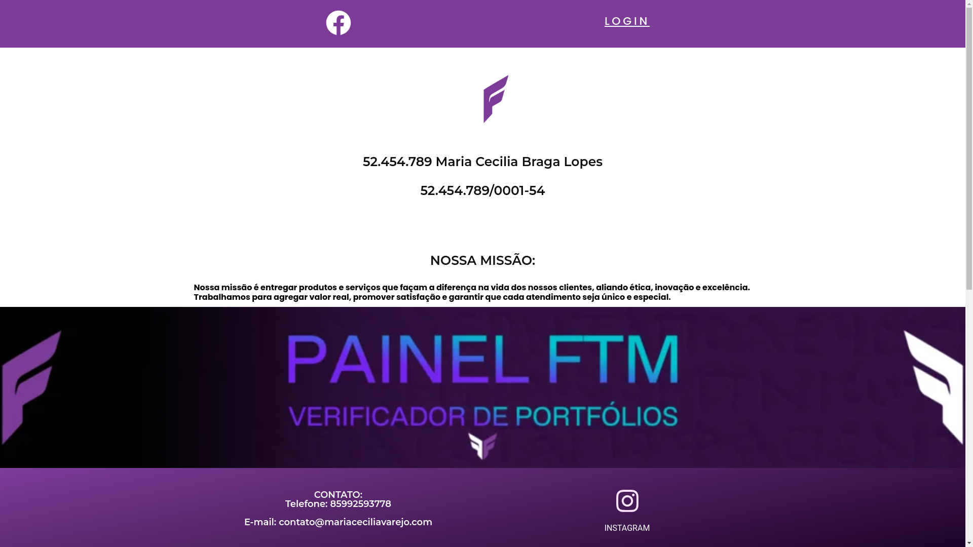 website screenshot of https://mariaceciliavarejo.com/