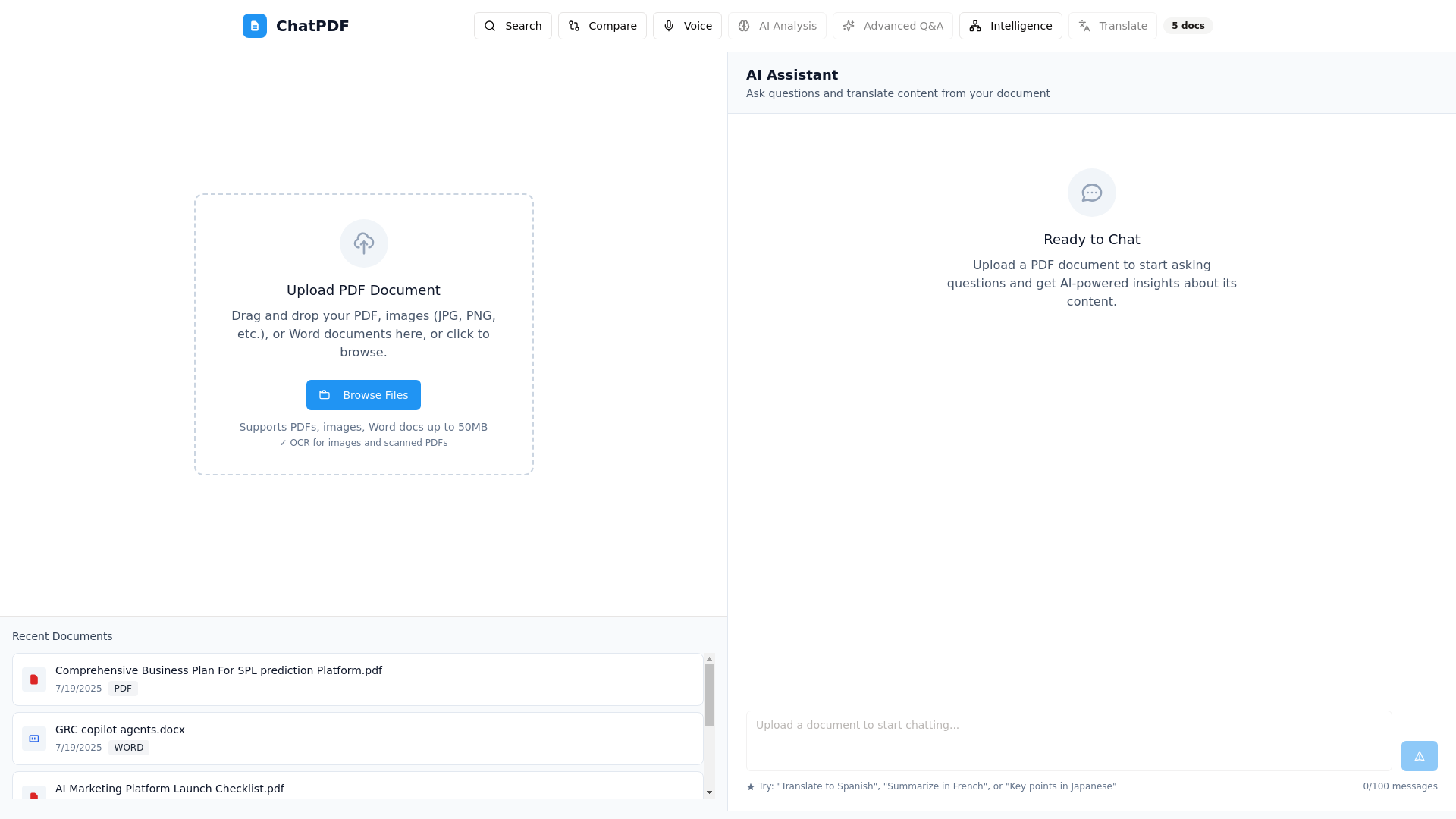 website screenshot of https://clearlypdf.com/