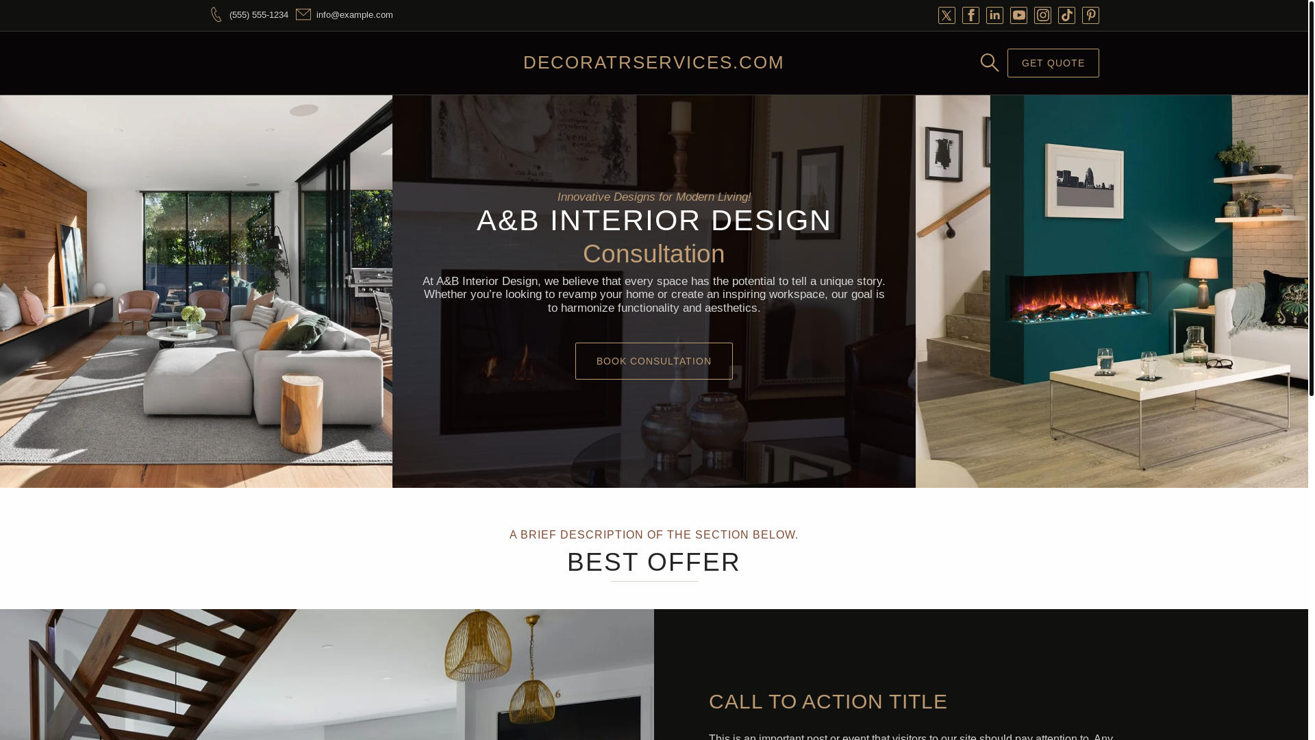 website screenshot of https://decoratrservices.com/