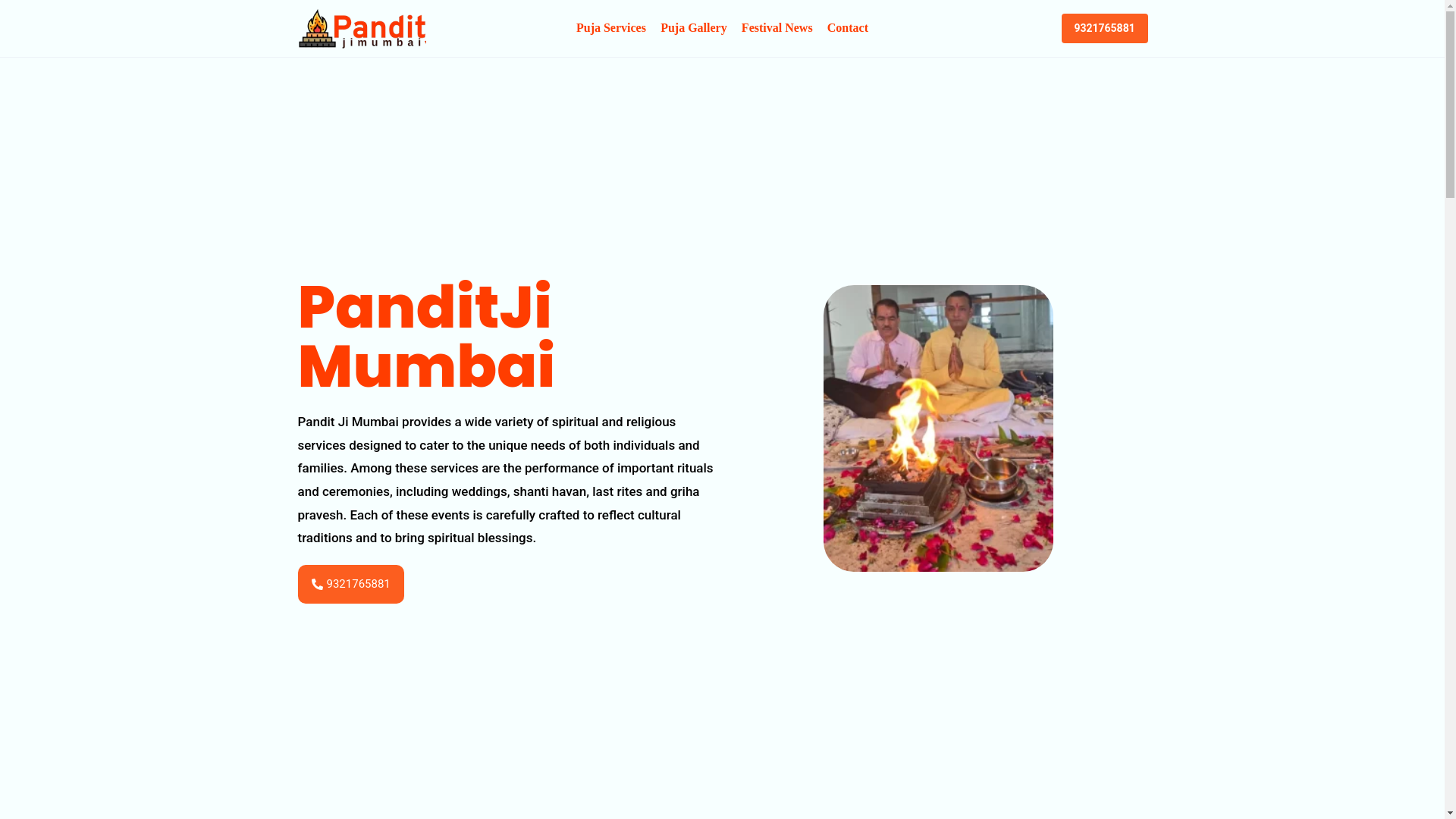 website screenshot of https://panditjimumbai.in/