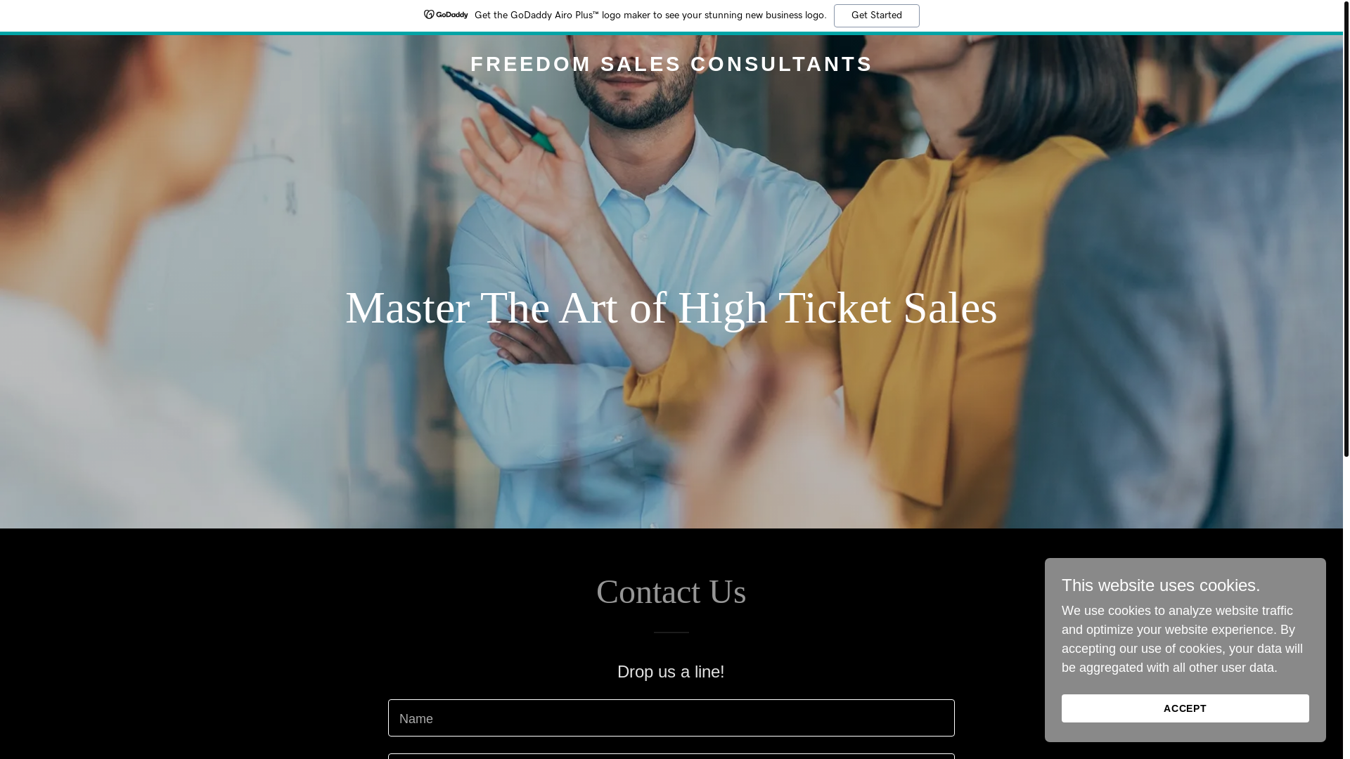 website screenshot of https://freedomsalesconsultants.com/