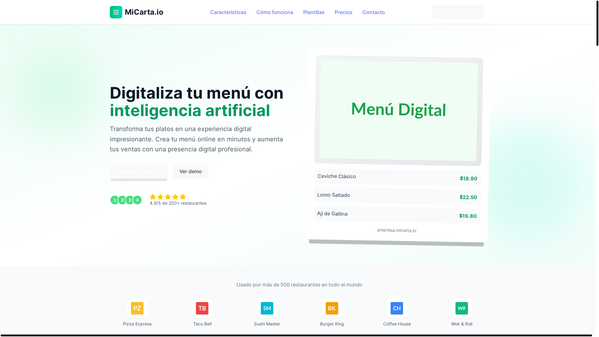 website screenshot of https://micarta-landing-page.pages.dev/