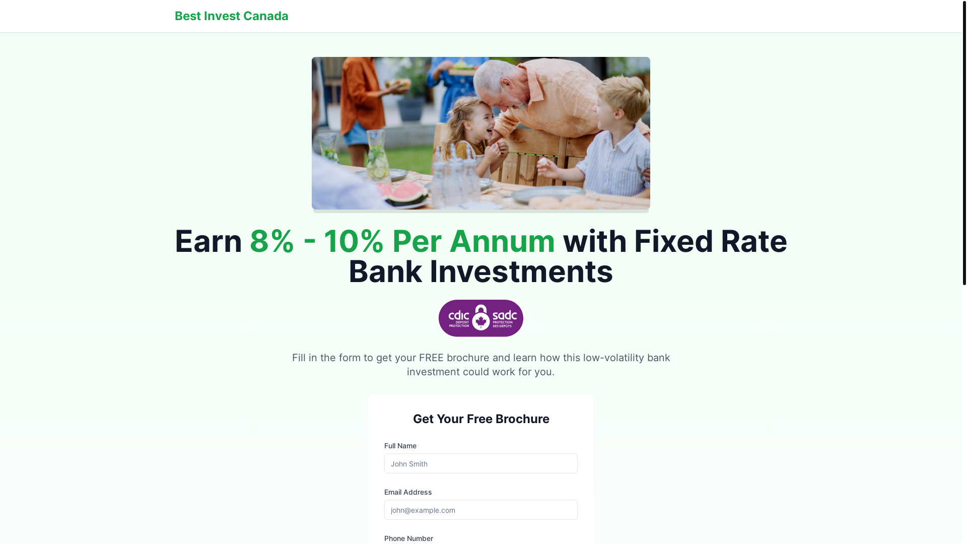 website screenshot of https://bestinvestcanada.dad/