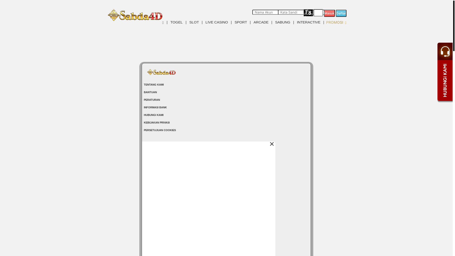 website screenshot of https://sabdagame.xyz/