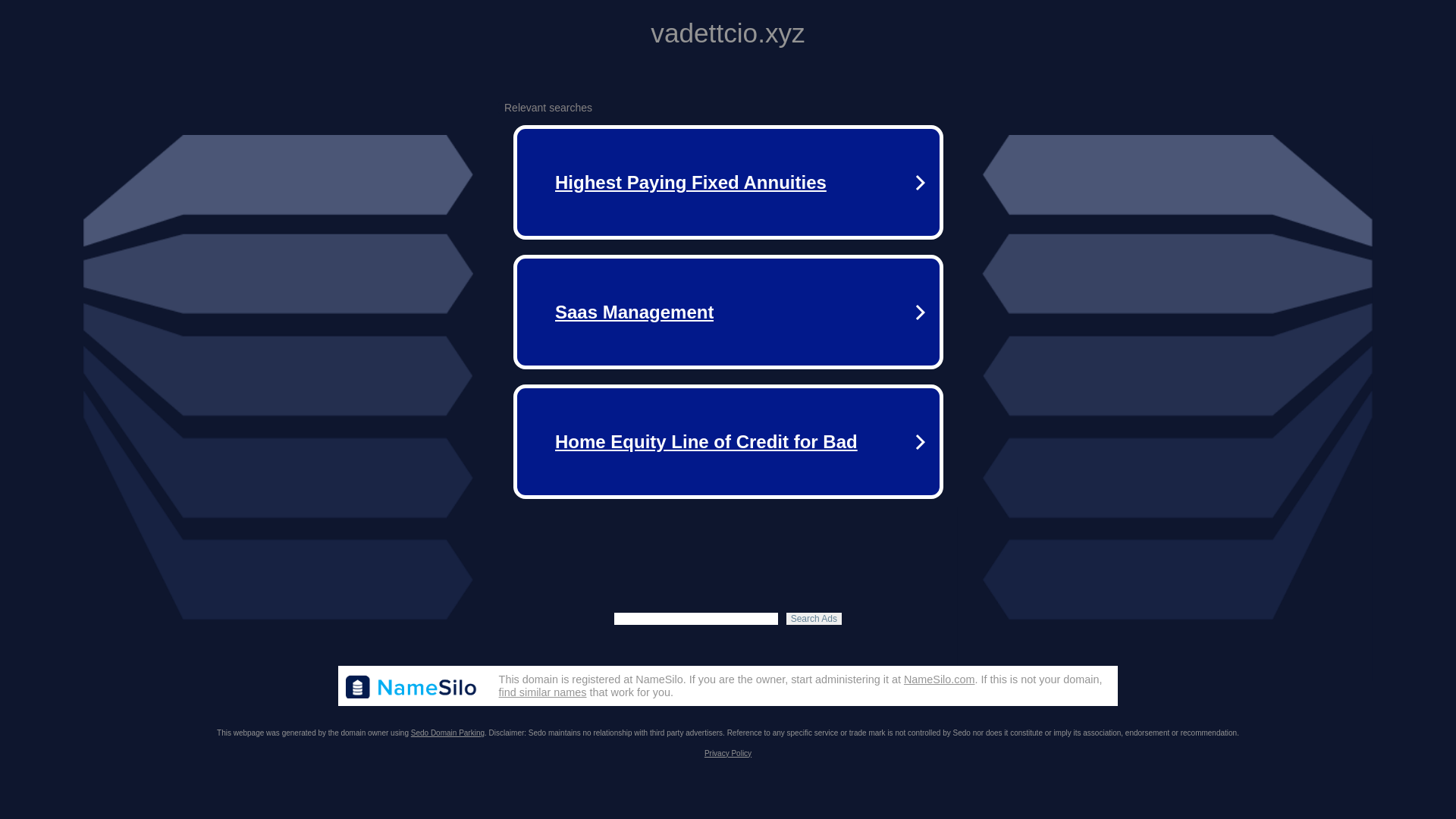 website screenshot of https://vadettcio.xyz/