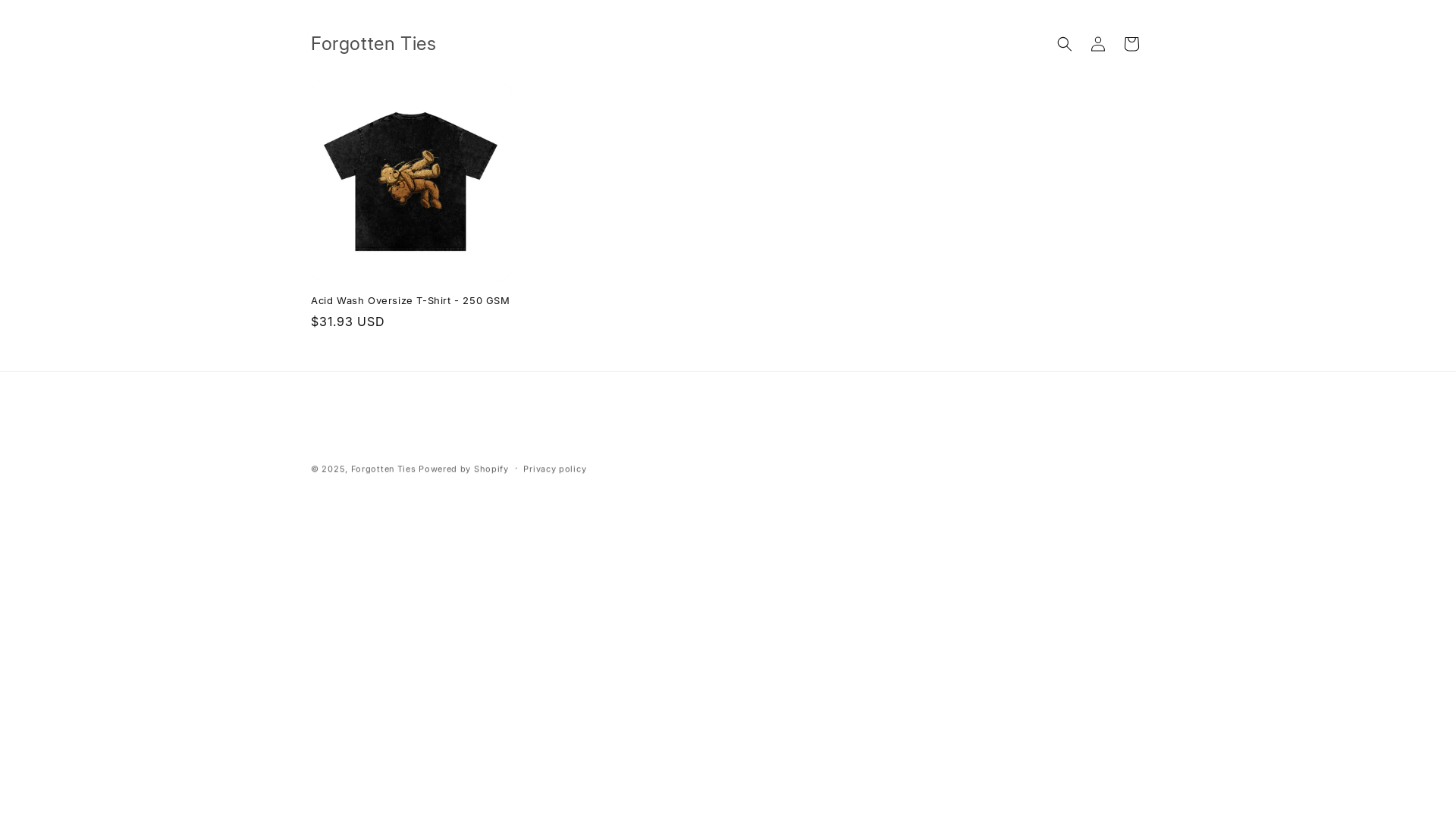 website screenshot of https://forgottenties.com/