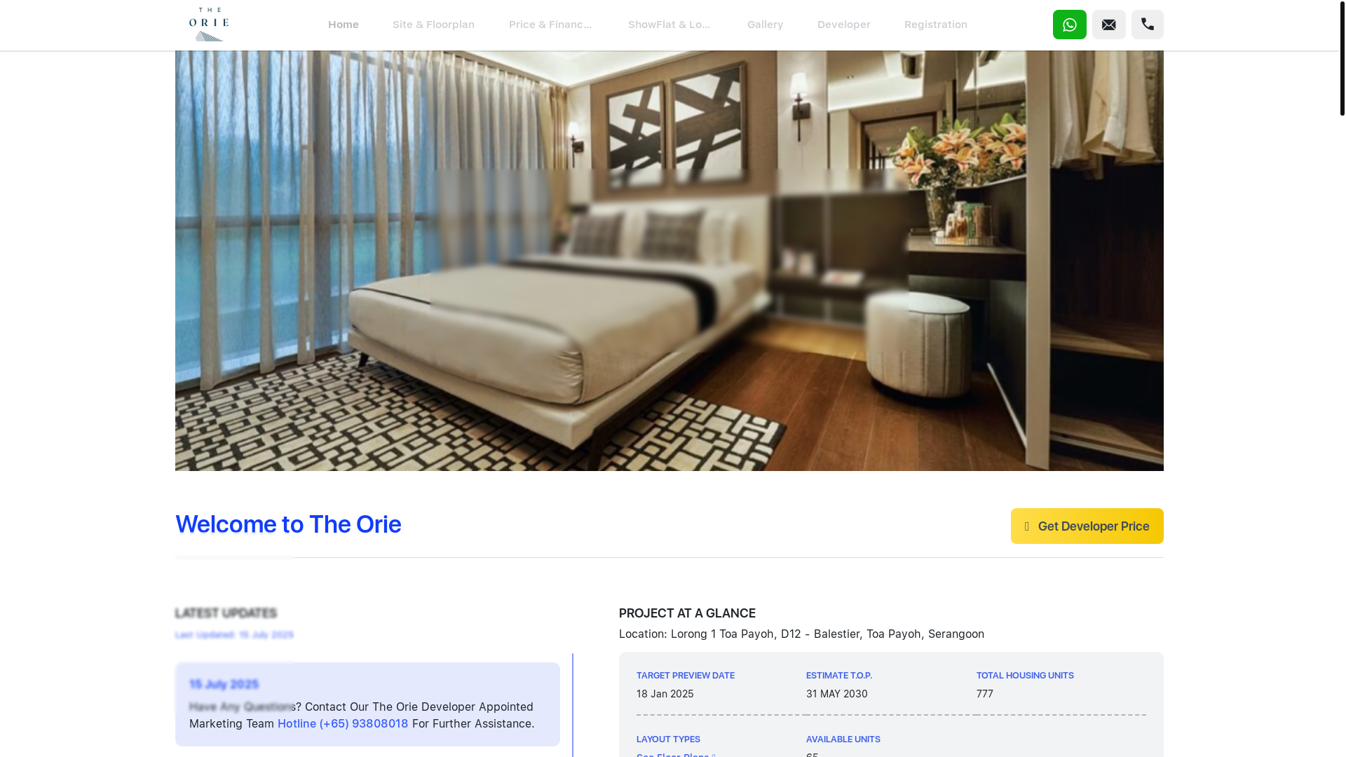 website screenshot of https://the-orie-officialdeveloper.com/
