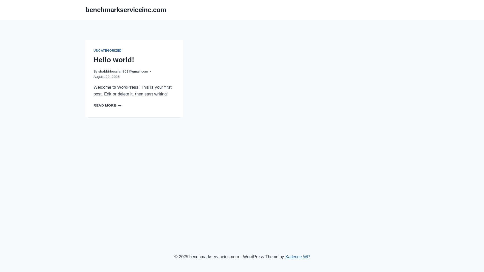 website screenshot of https://benchmarkserviceinc.com/