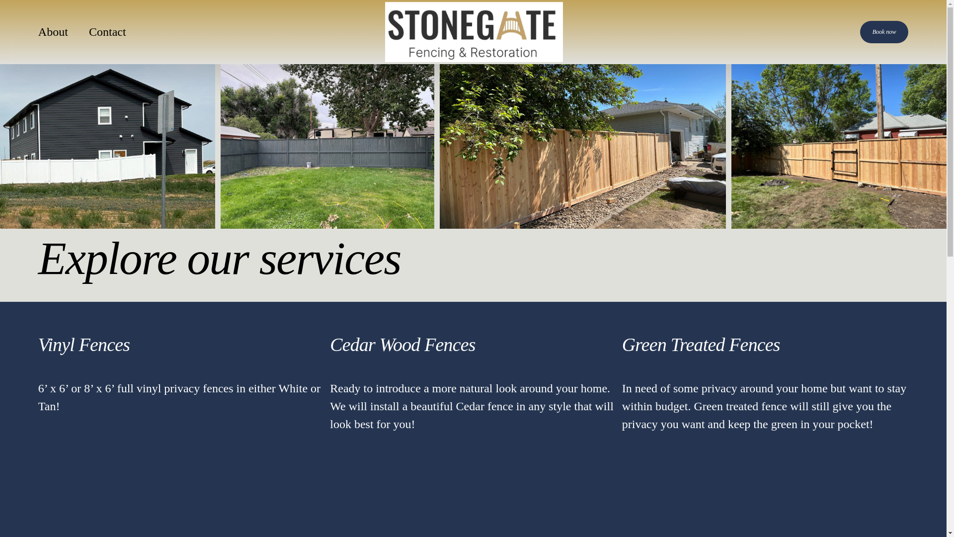 website screenshot of https://stonegatefence.com/