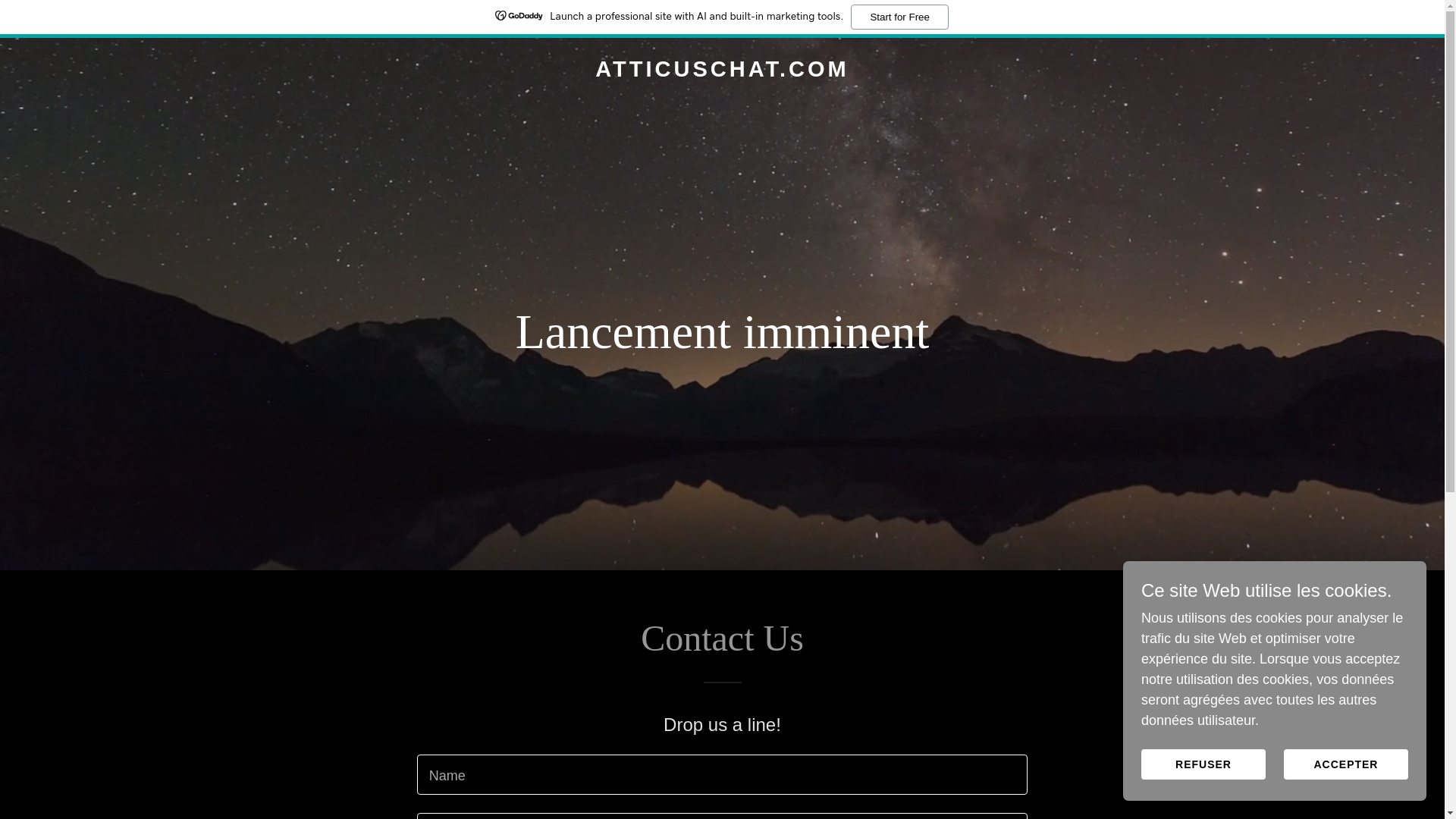 website screenshot of https://atticuschat.com/