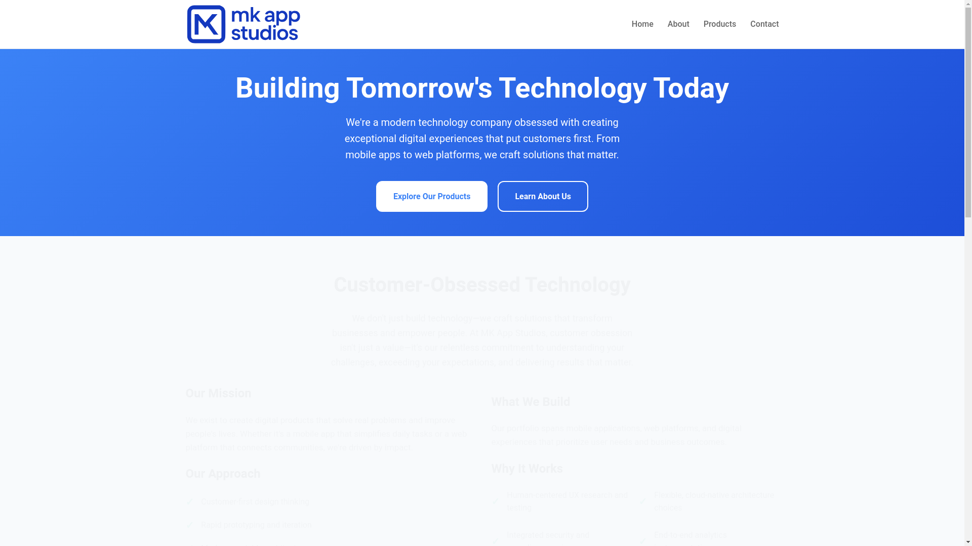 website screenshot of https://mkappstudios.pages.dev/