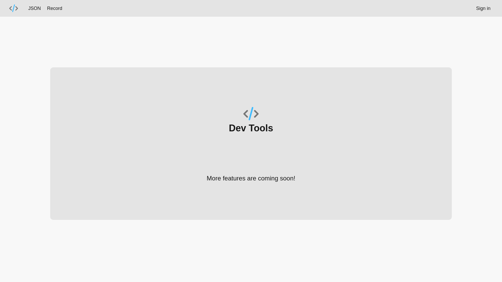 website screenshot of https://devtoolboard.com/