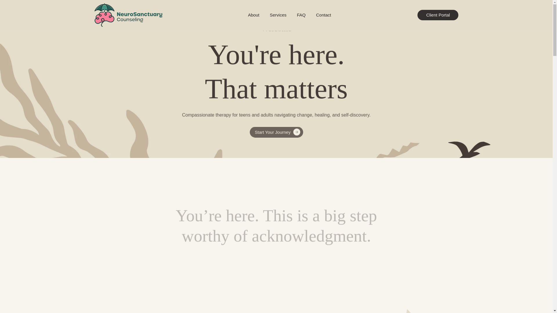 website screenshot of https://neurosanctuarycounseling.com/