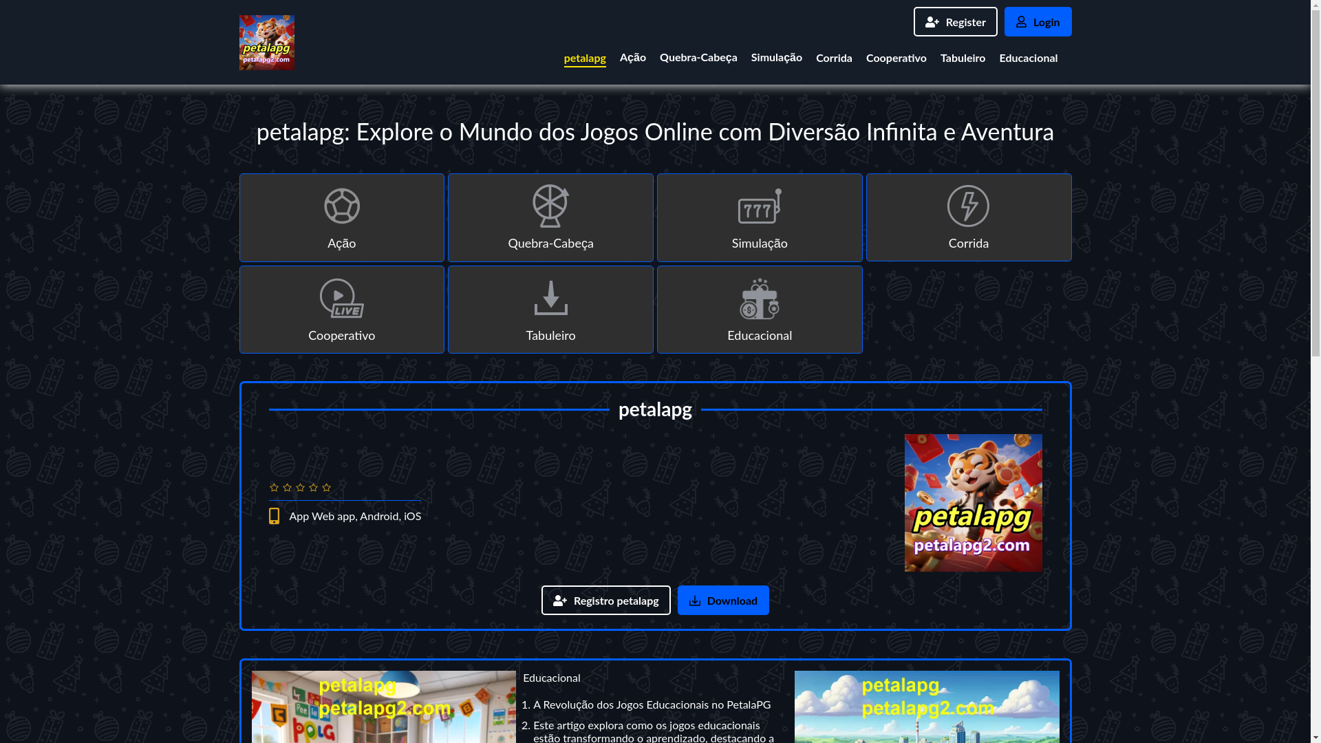 website screenshot of https://petalapg2.com/