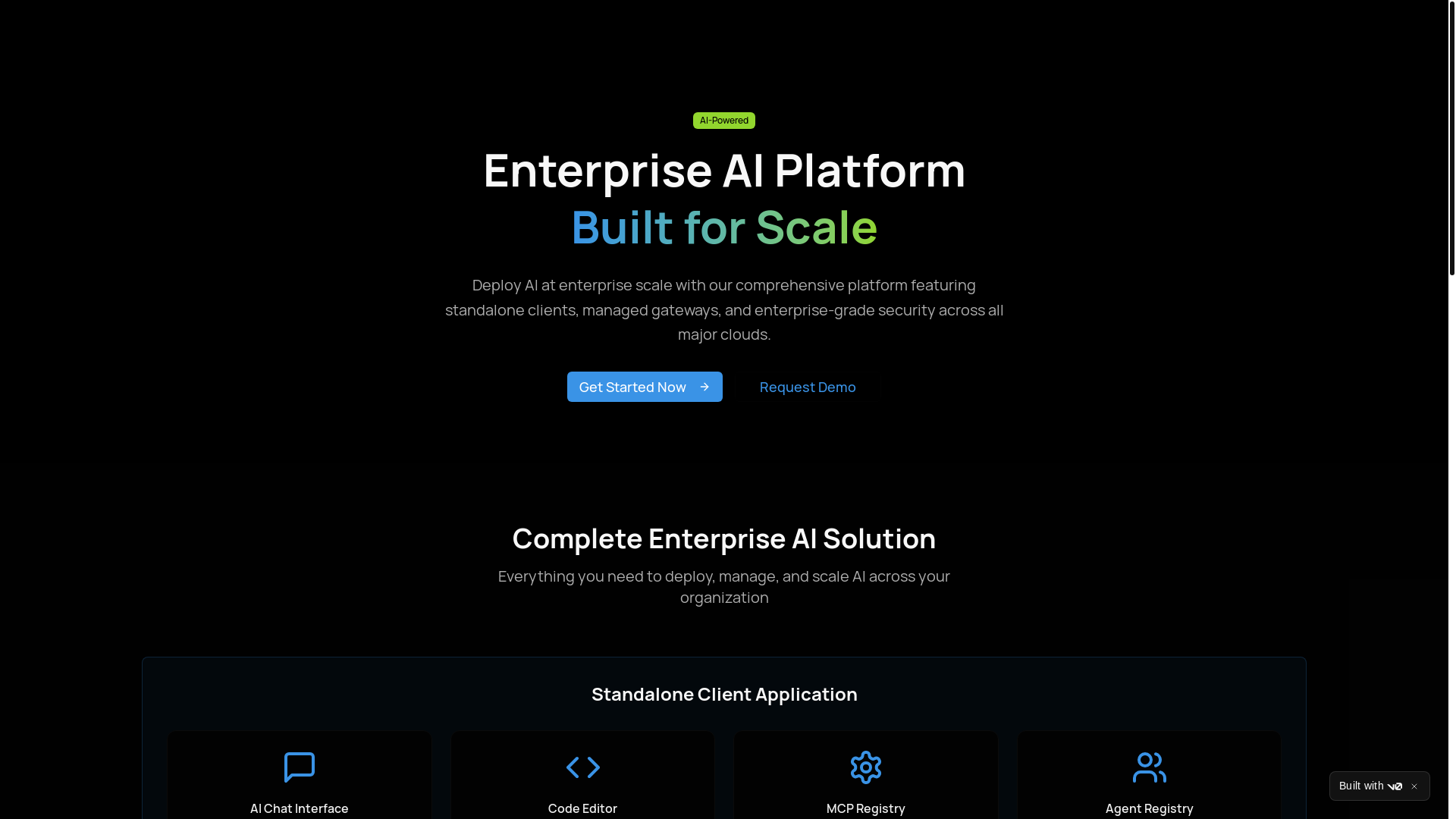 website screenshot of https://voyager-ai.co/