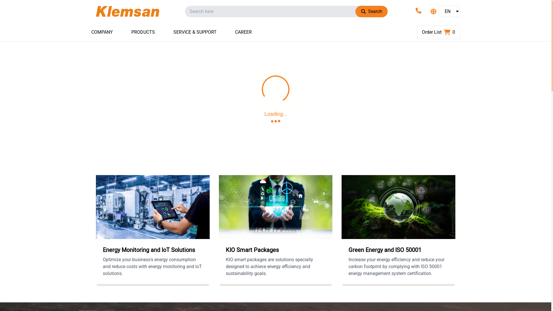 website screenshot of https://klemsan.com.tr