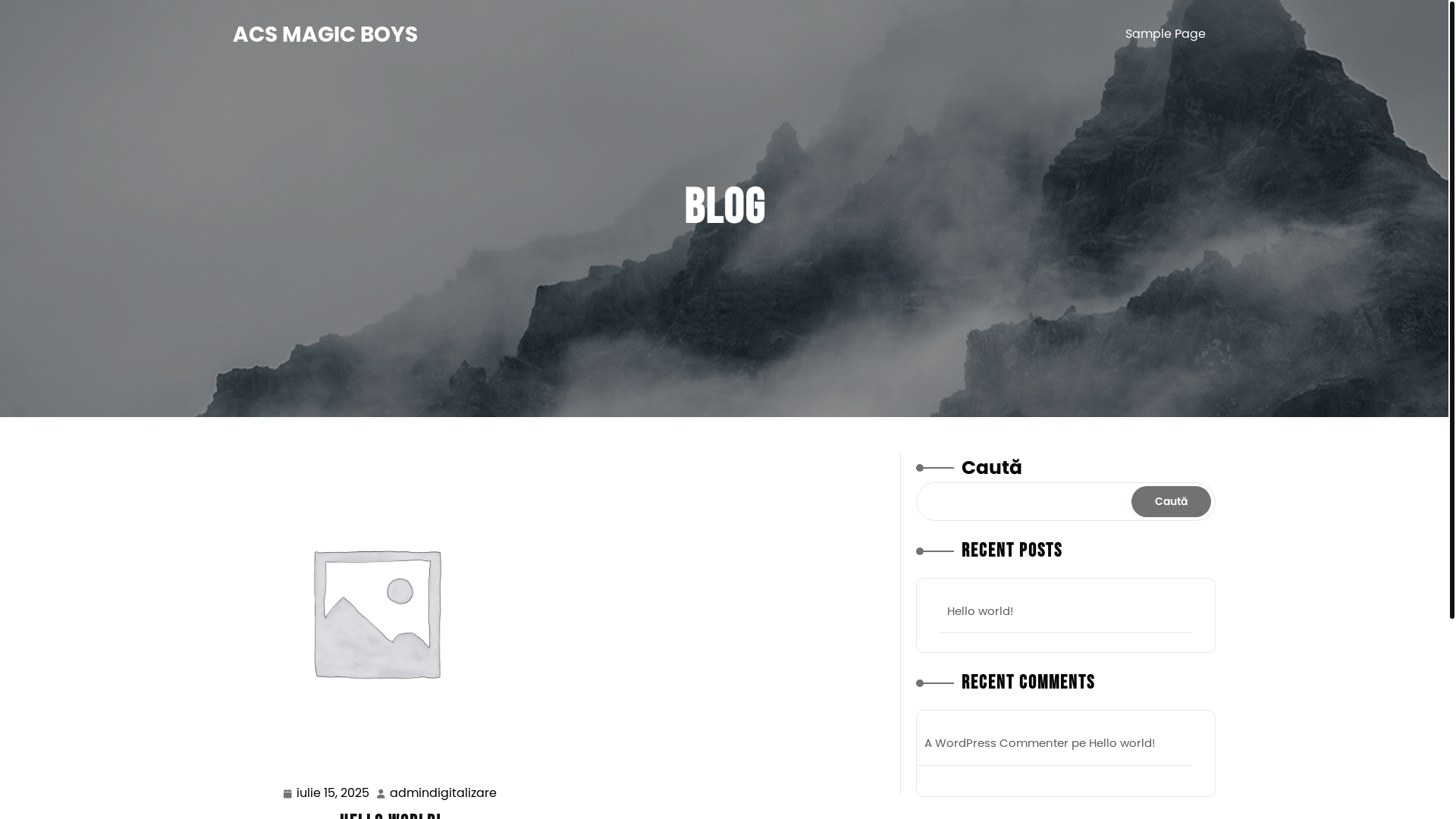 website screenshot of https://acsmagicboys.ro/