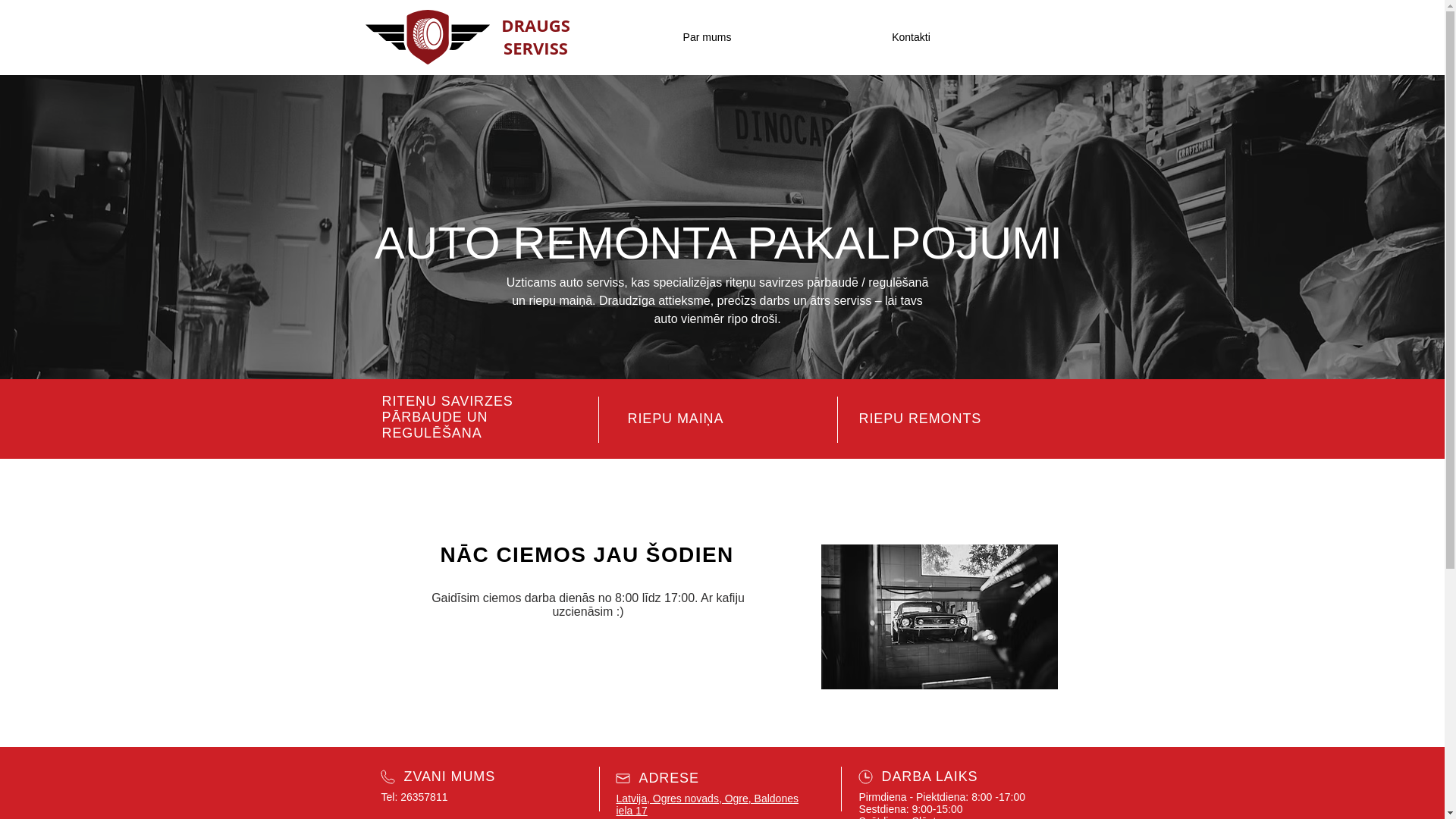 website screenshot of https://draugsserviss.lv/