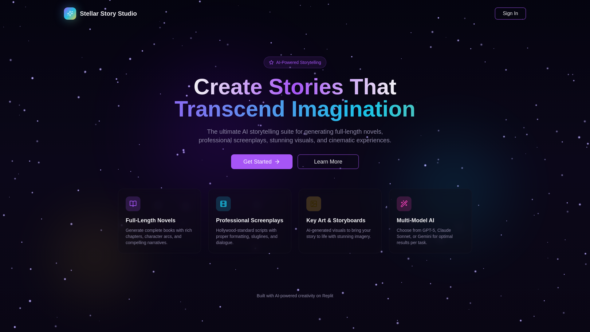 website screenshot of https://stellarstudioai.com/