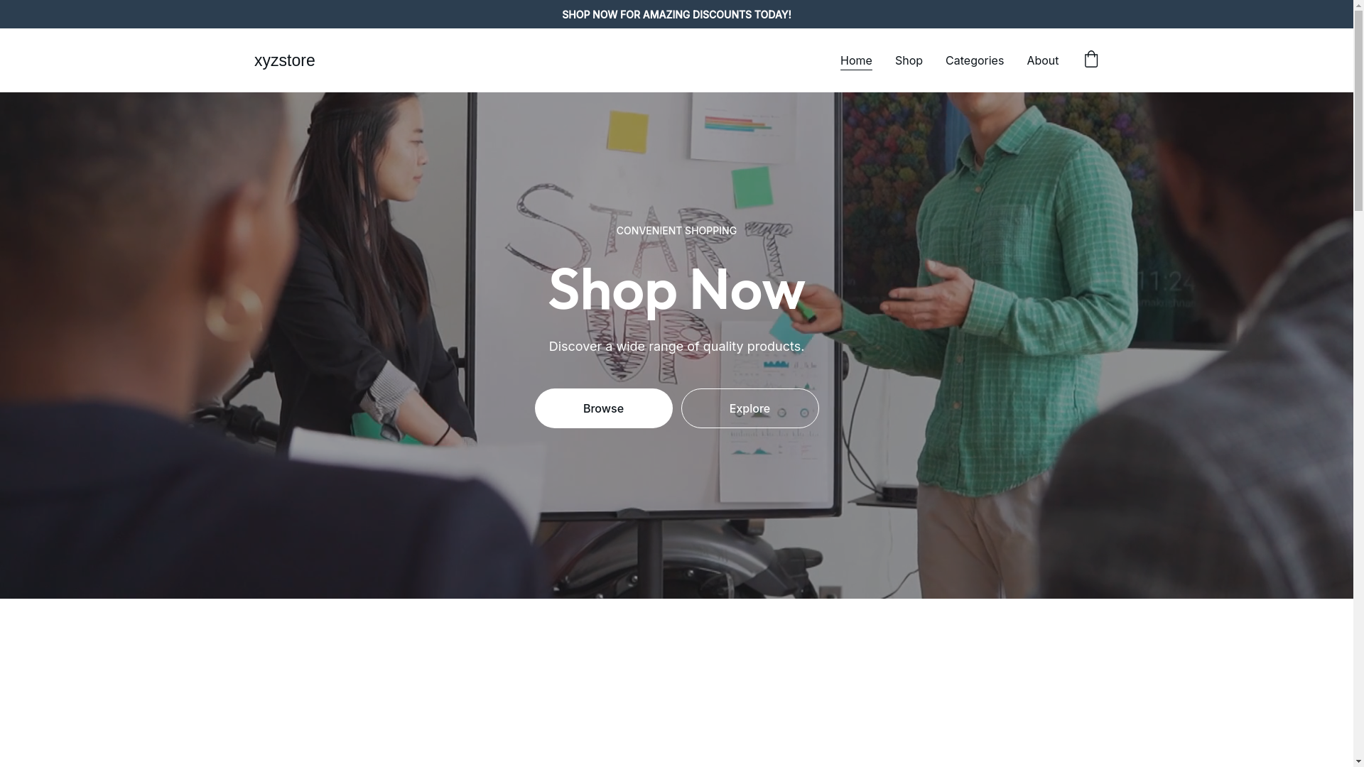 website screenshot of https://xyzshoponline.com/