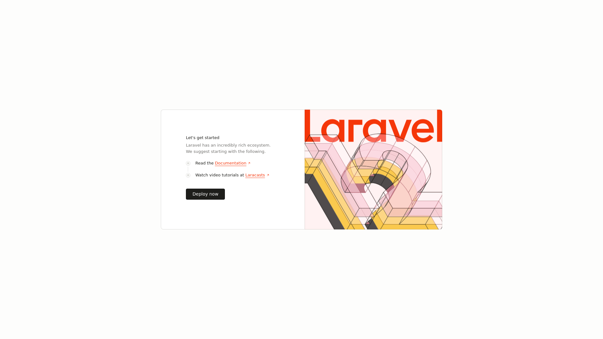 website screenshot of https://laravel-9mwo6.sevalla.app