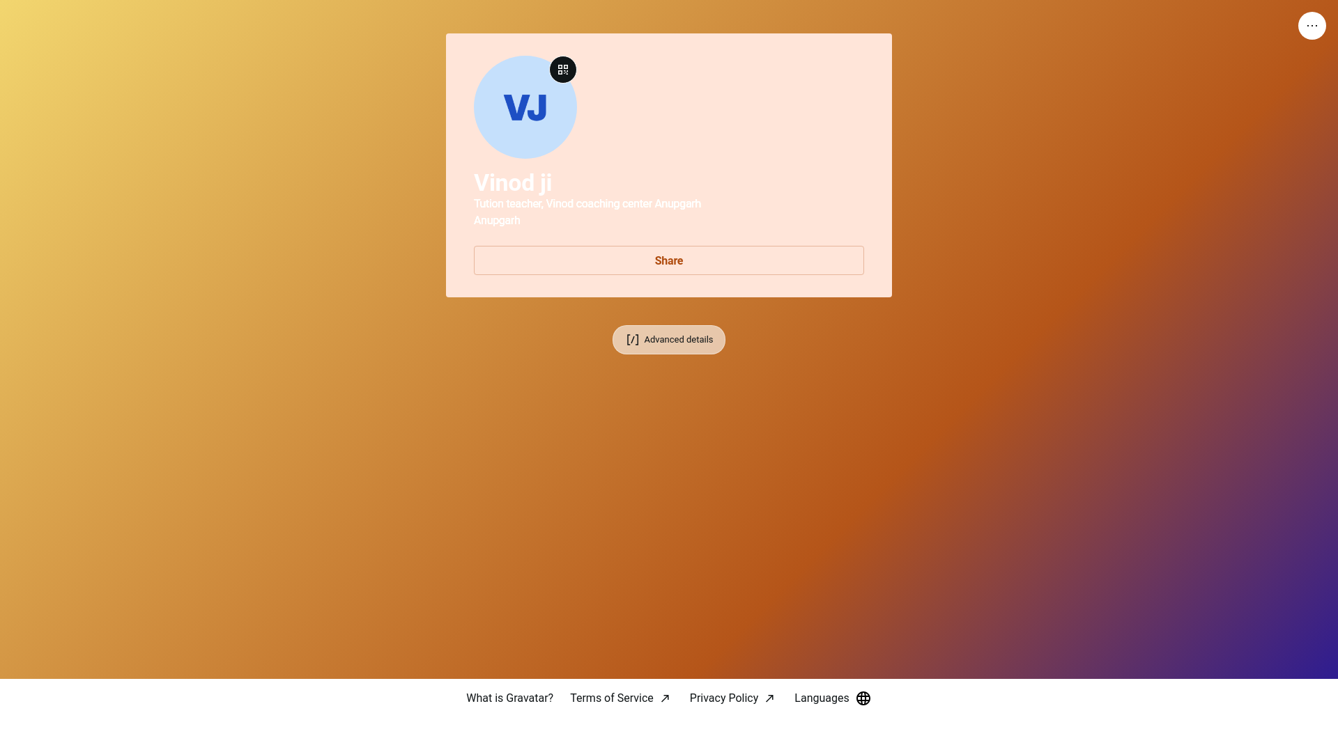 website screenshot of https://vinodji.guru/