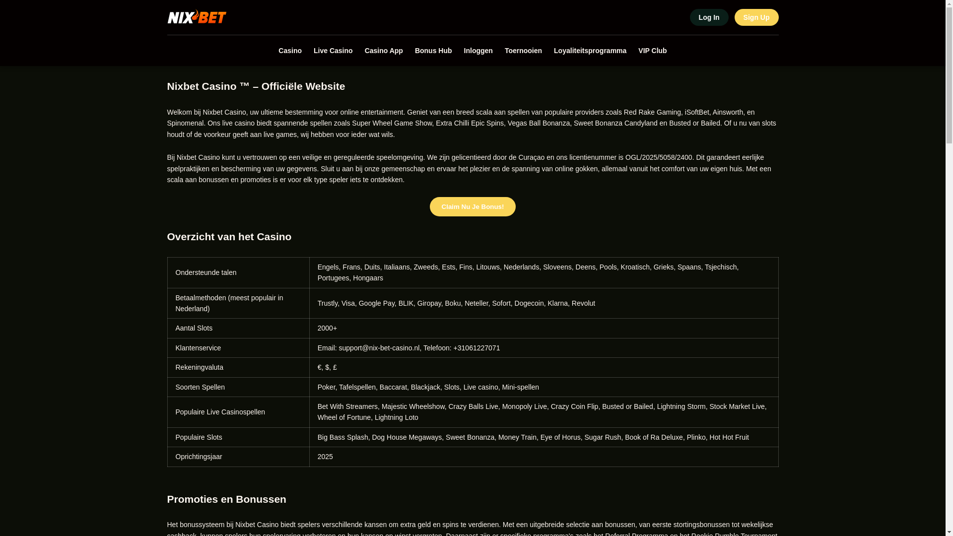 website screenshot of https://nix-bet-casino-nl.pages.dev/