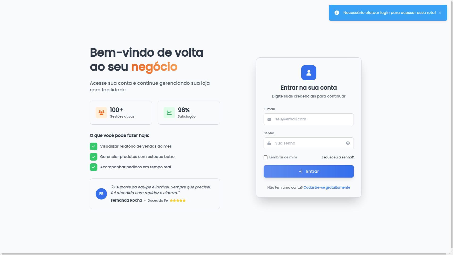 website screenshot of https://gestao-facil-frontend.pages.dev/