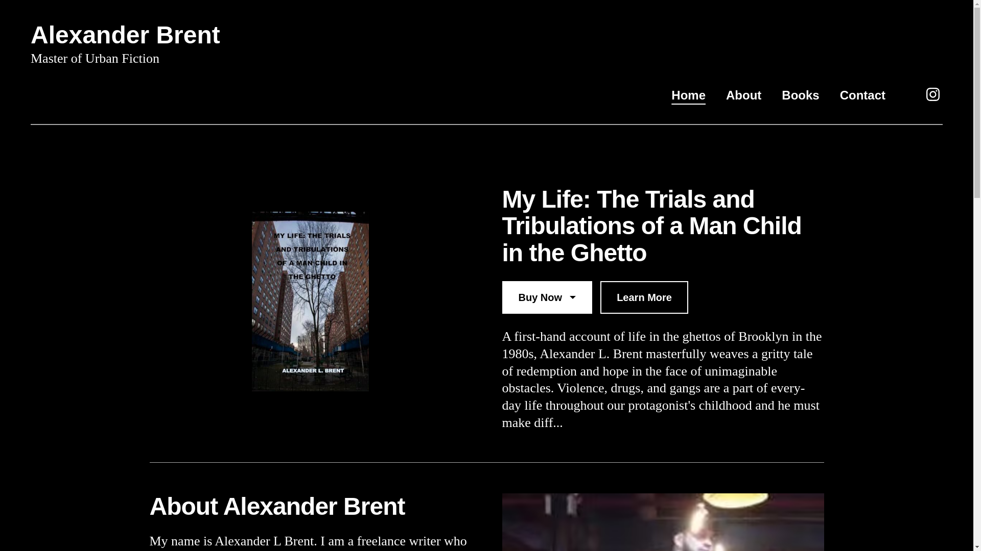 website screenshot of https://alexanderbrentbooks.com/