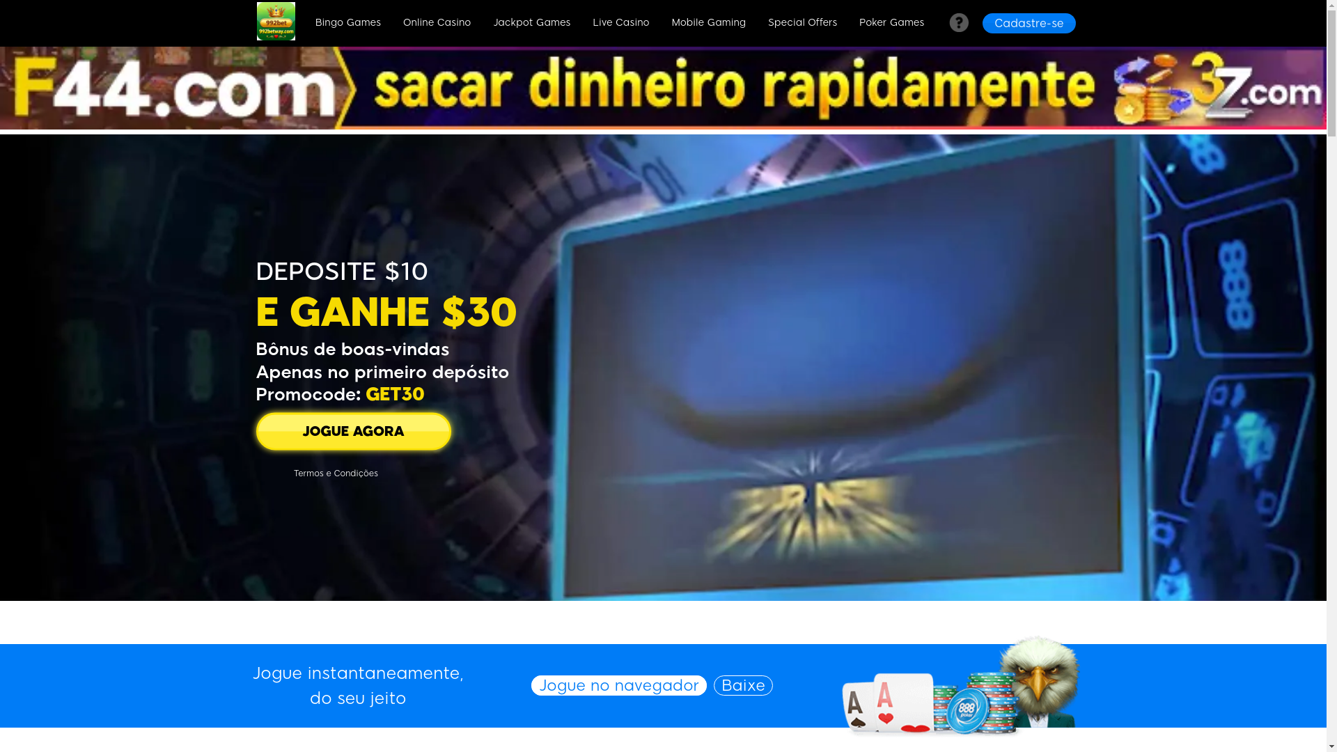 website screenshot of https://992betway.com/