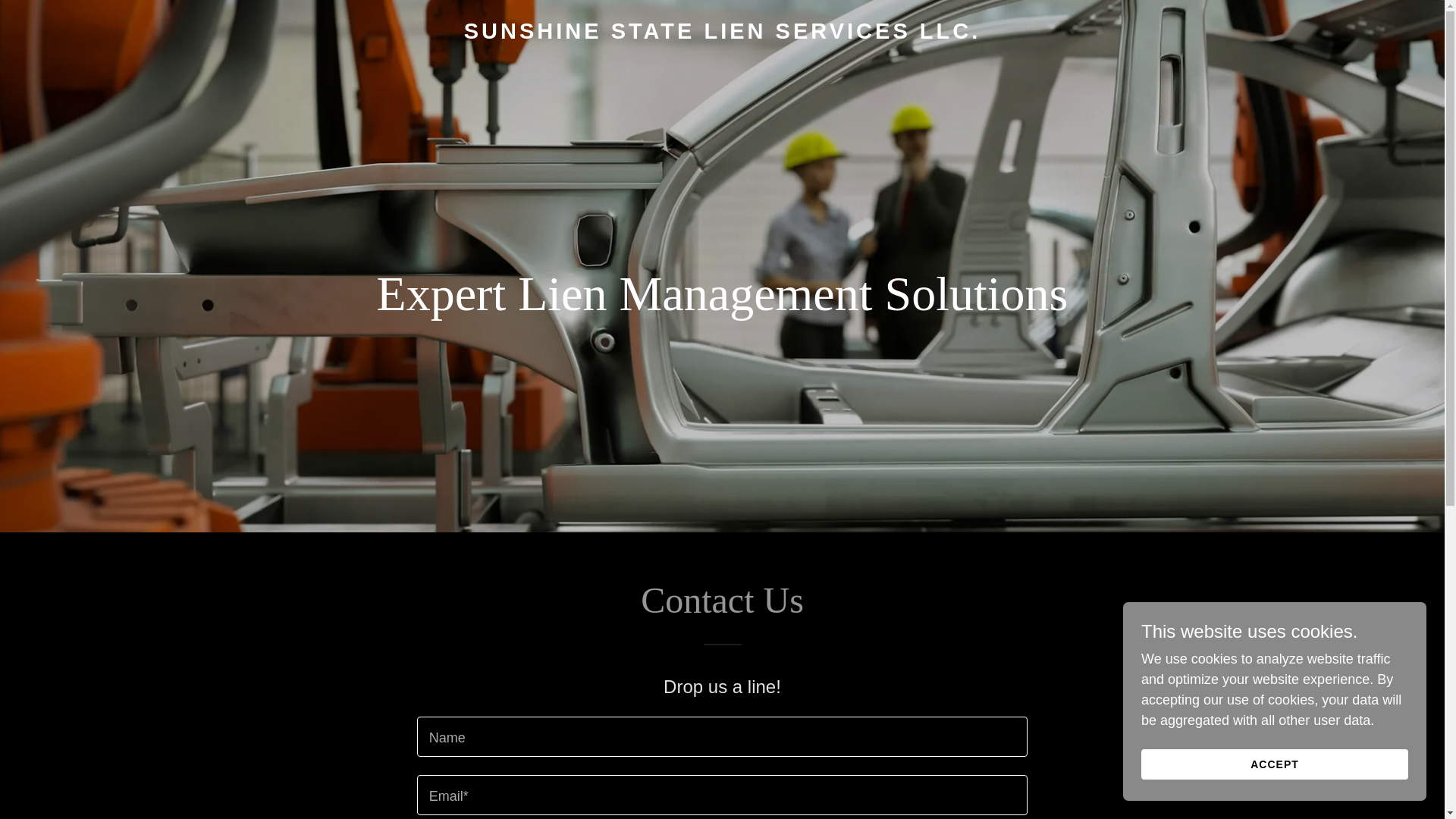 website screenshot of https://sunshinestatelienservices.com/