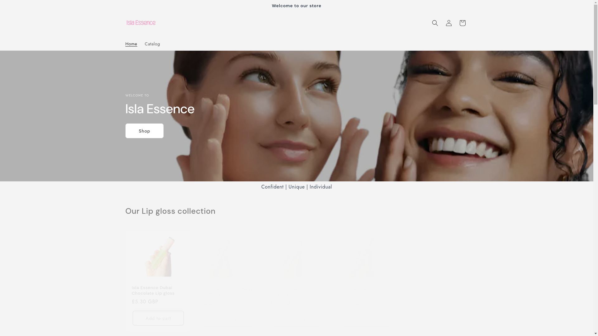 website screenshot of https://islaessence.co.uk/