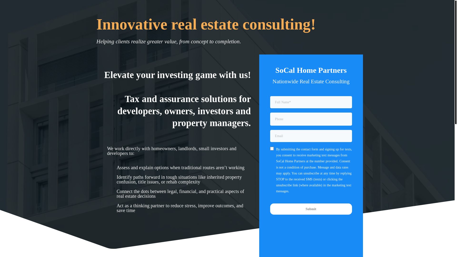 website screenshot of https://socalhomepartners.org/