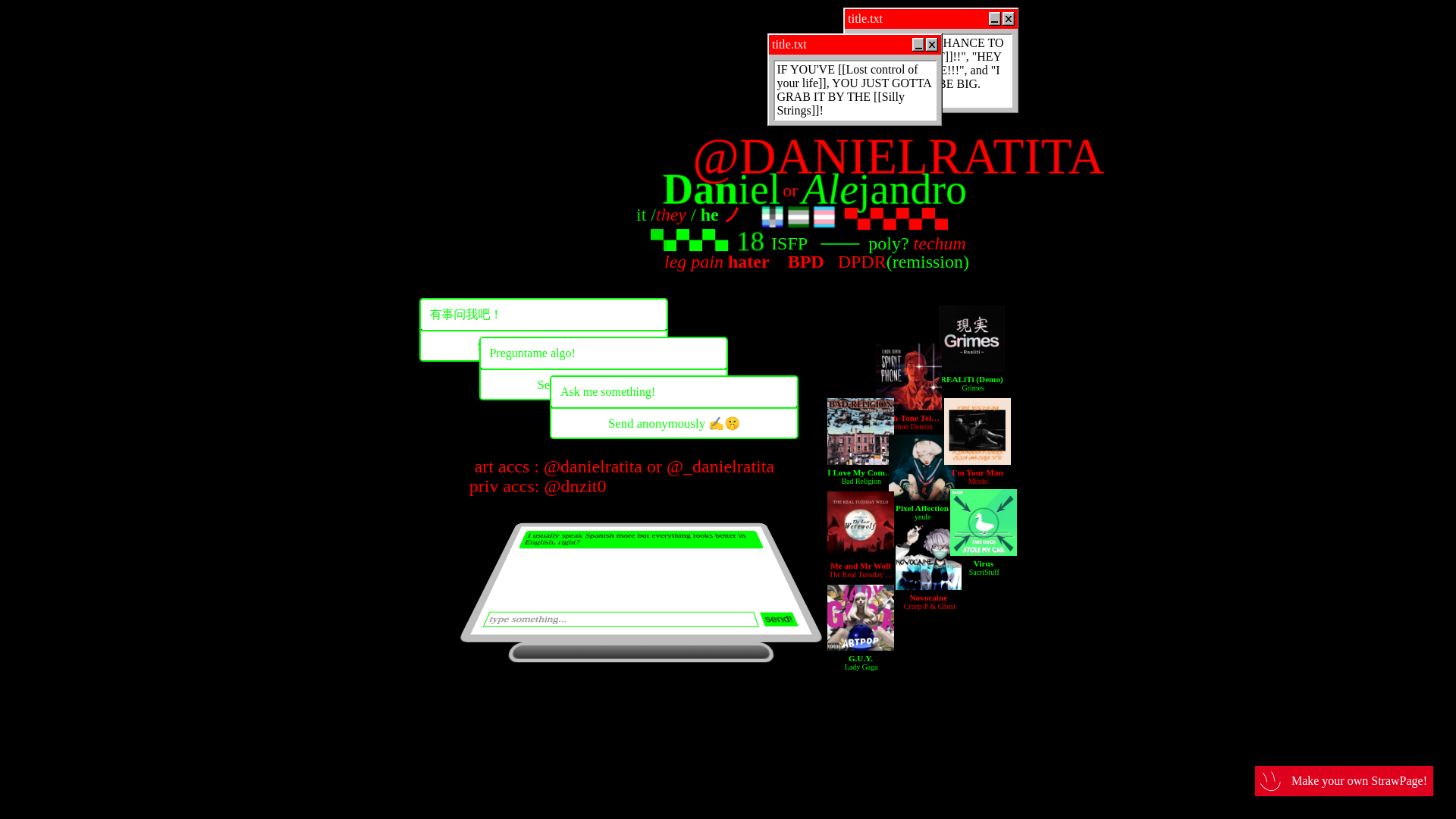 website screenshot of https://youareaidiot.straw.page/