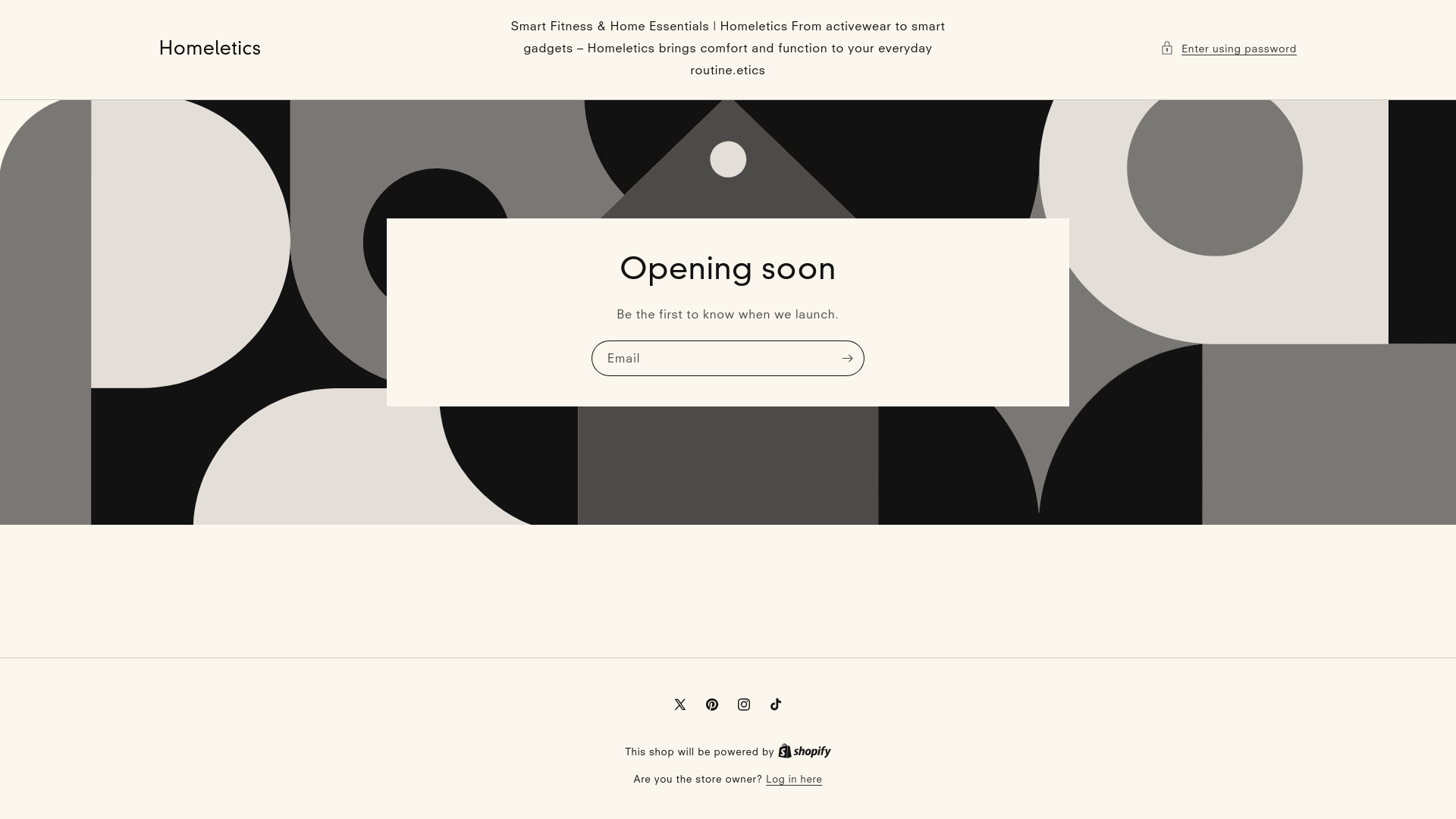 website screenshot of https://homeletics.us/