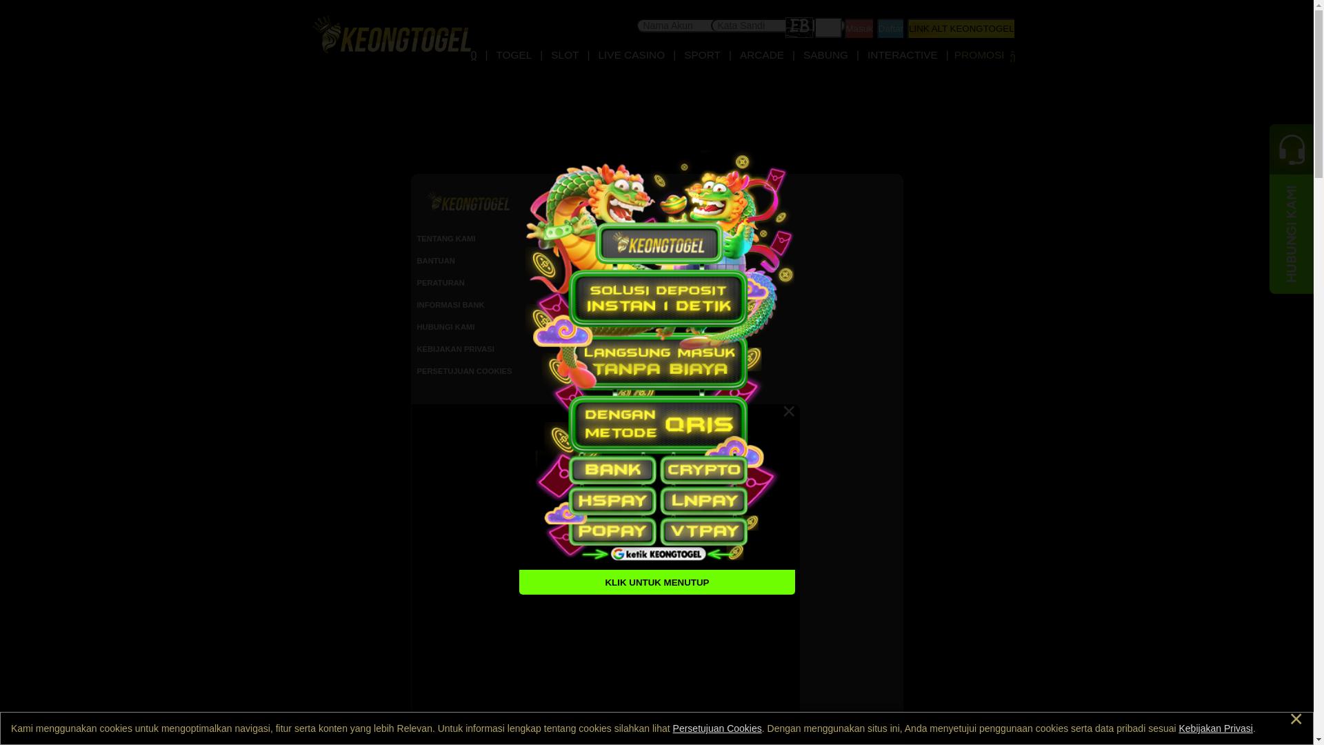 website screenshot of https://keongtogelturbo.com/