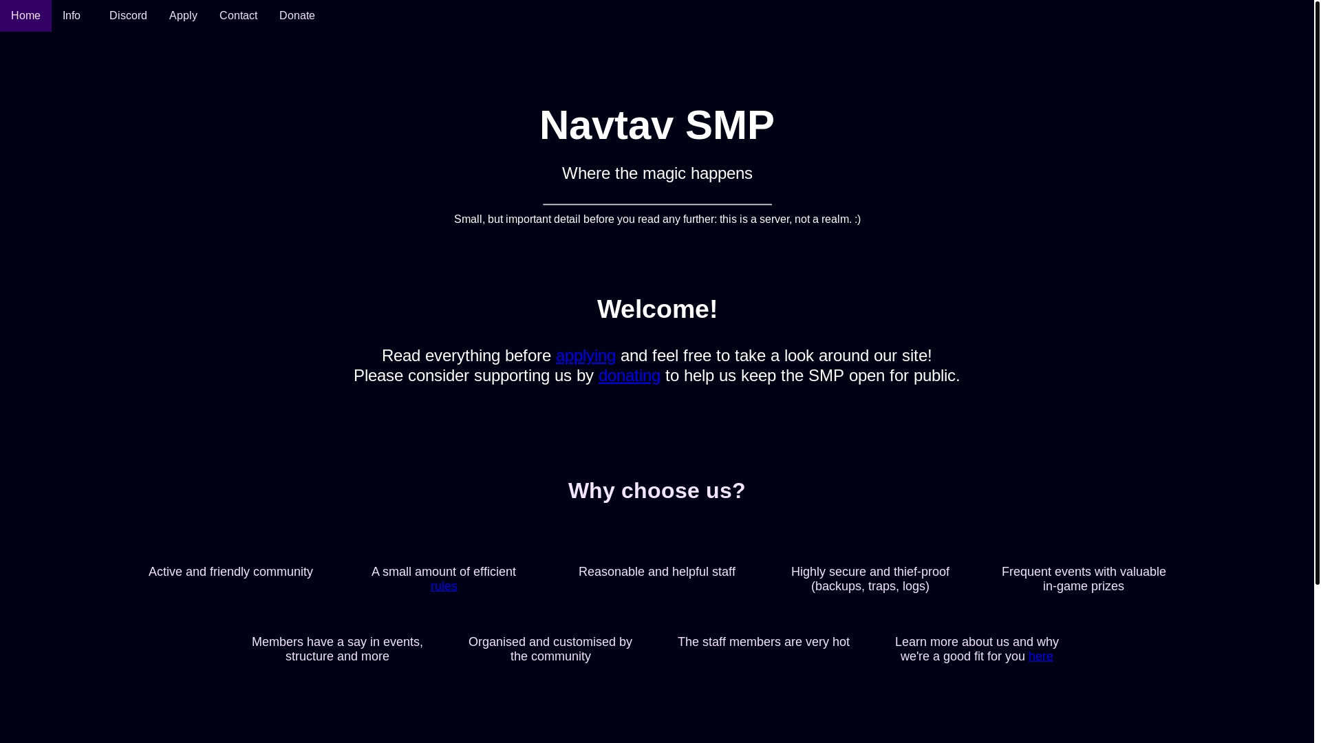 website screenshot of https://navtavsmp.pages.dev/
