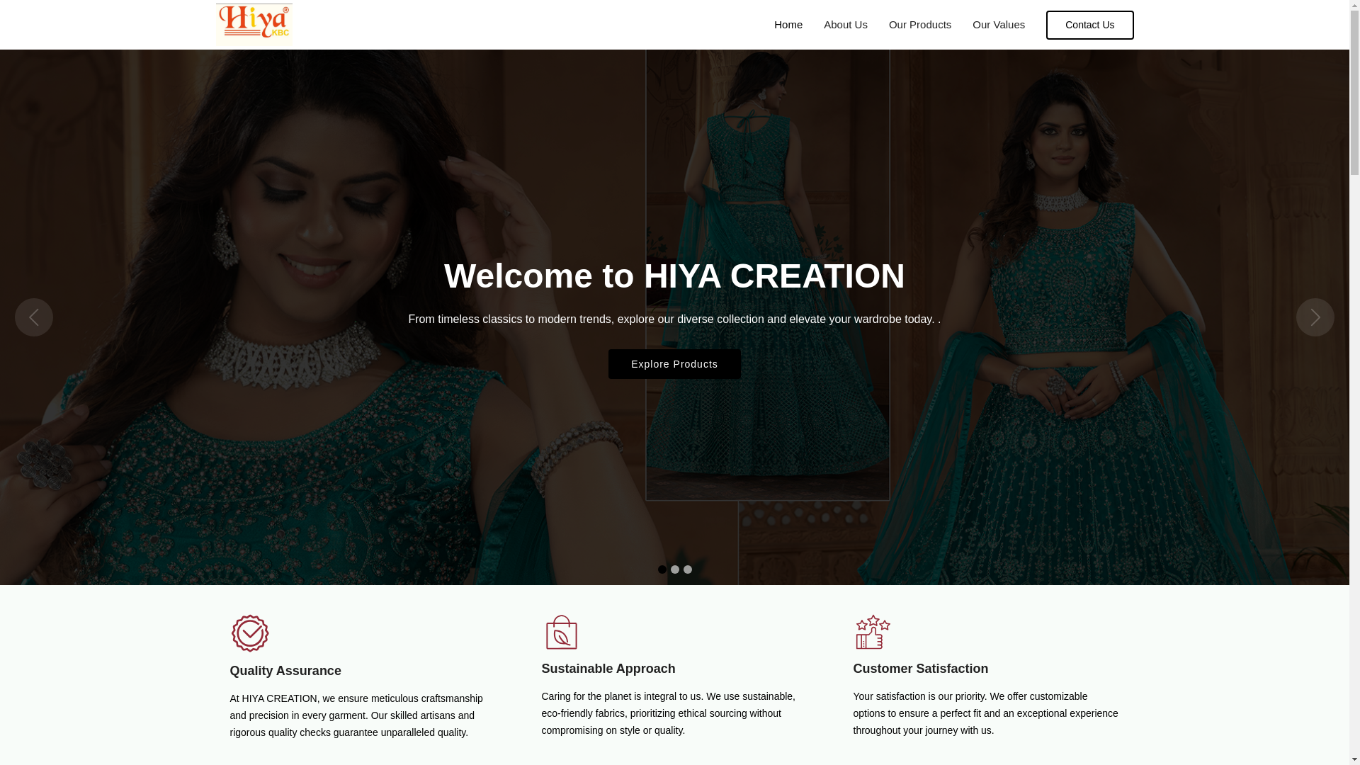 website screenshot of https://hiyacreation.pages.dev/