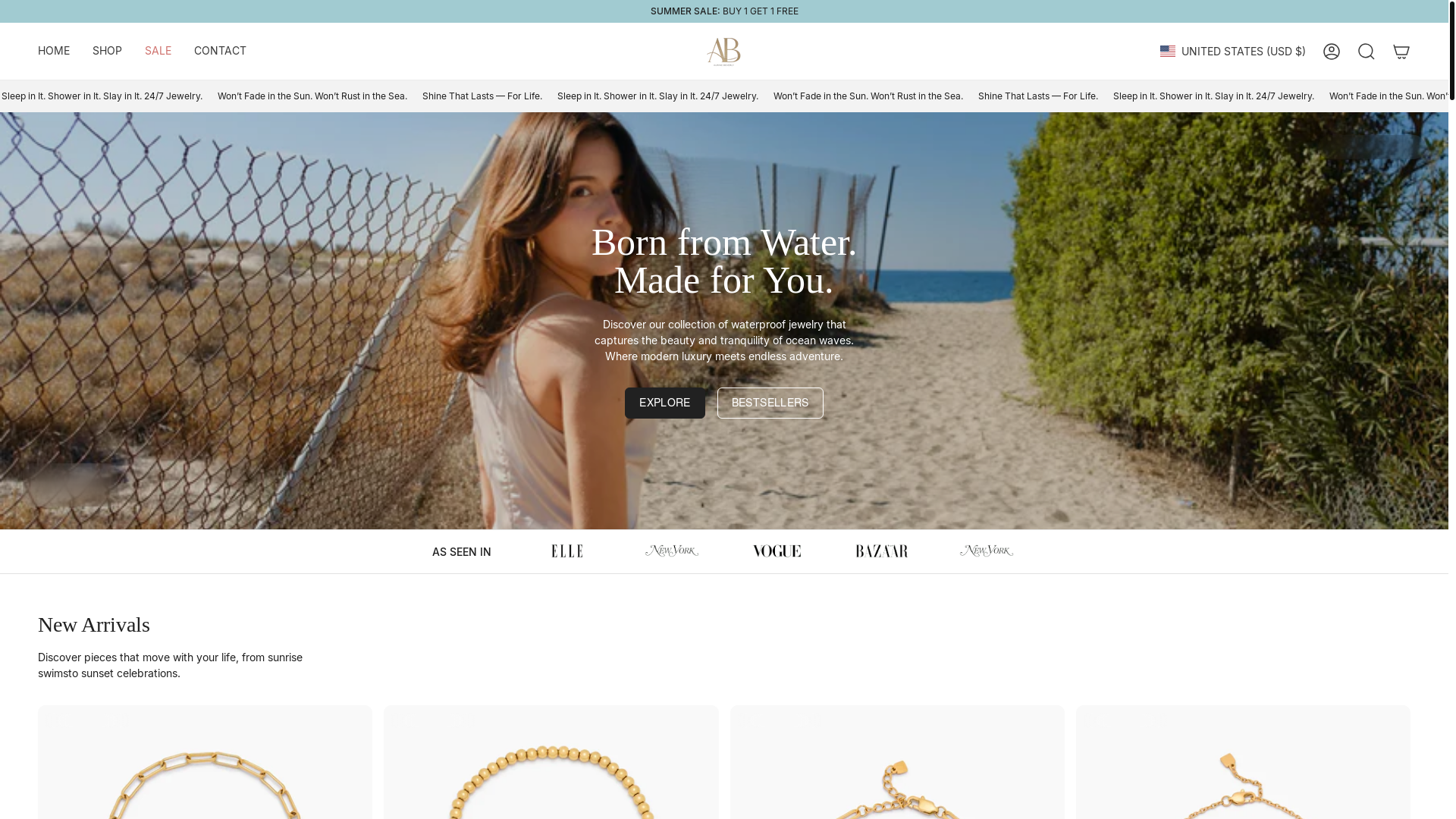 website screenshot of https://aureliabelleair.com/