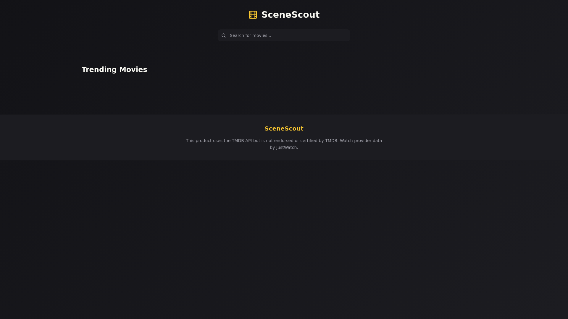 website screenshot of https://scene-scout.pages.dev/