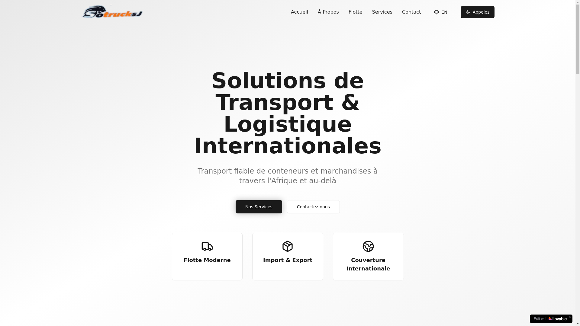 website screenshot of https://sotrucksj.com/