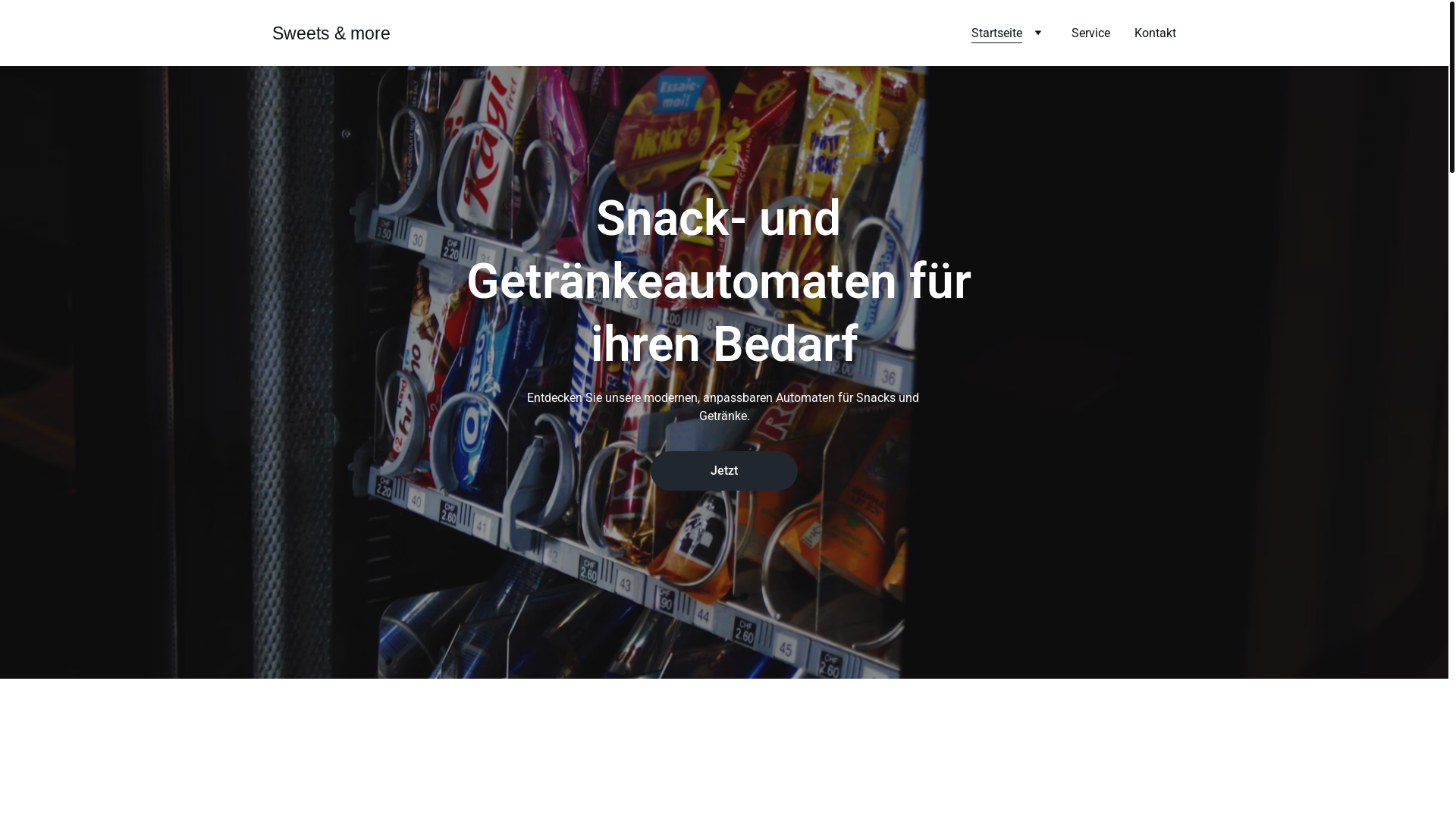website screenshot of https://sweetsandmorevending.de/