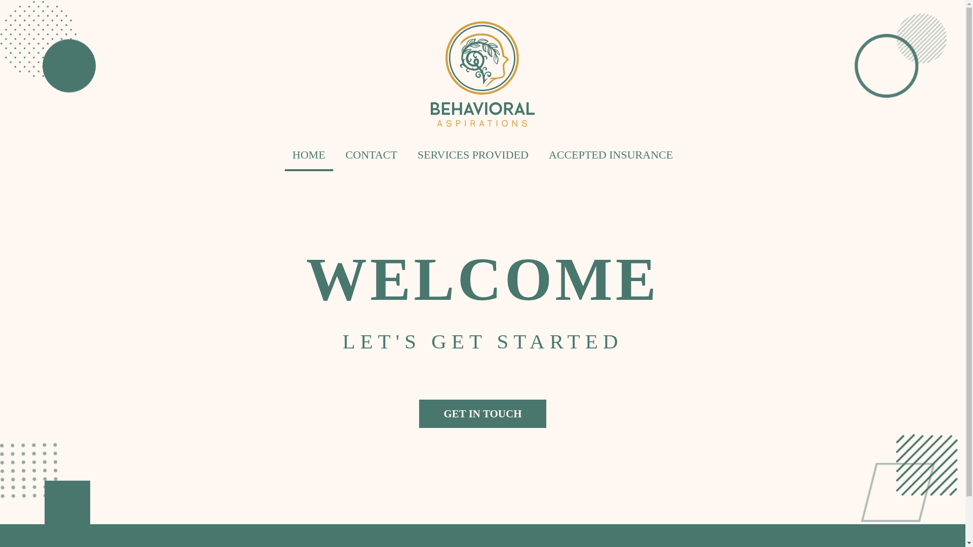website screenshot of https://behavioralaspirations.com/