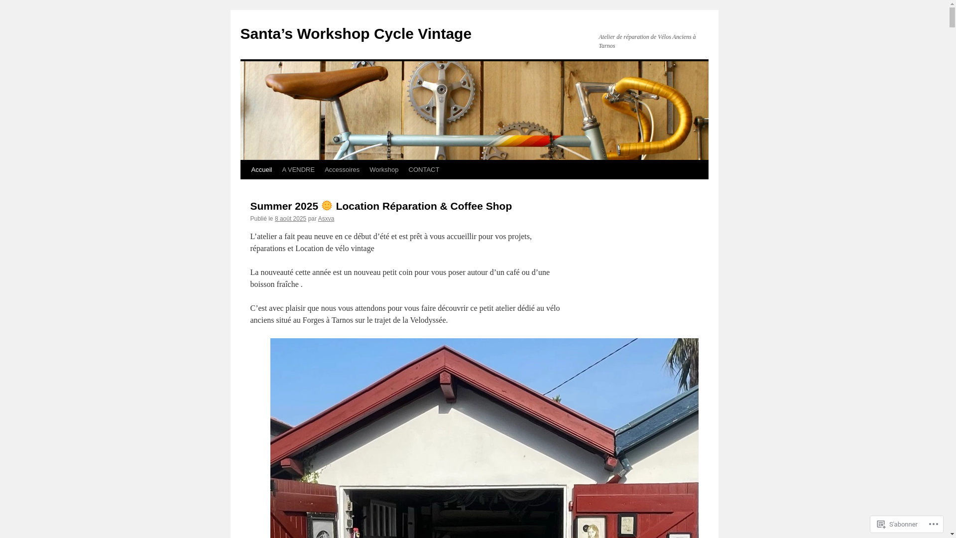 website screenshot of https://santasworkshopcycle.fr/