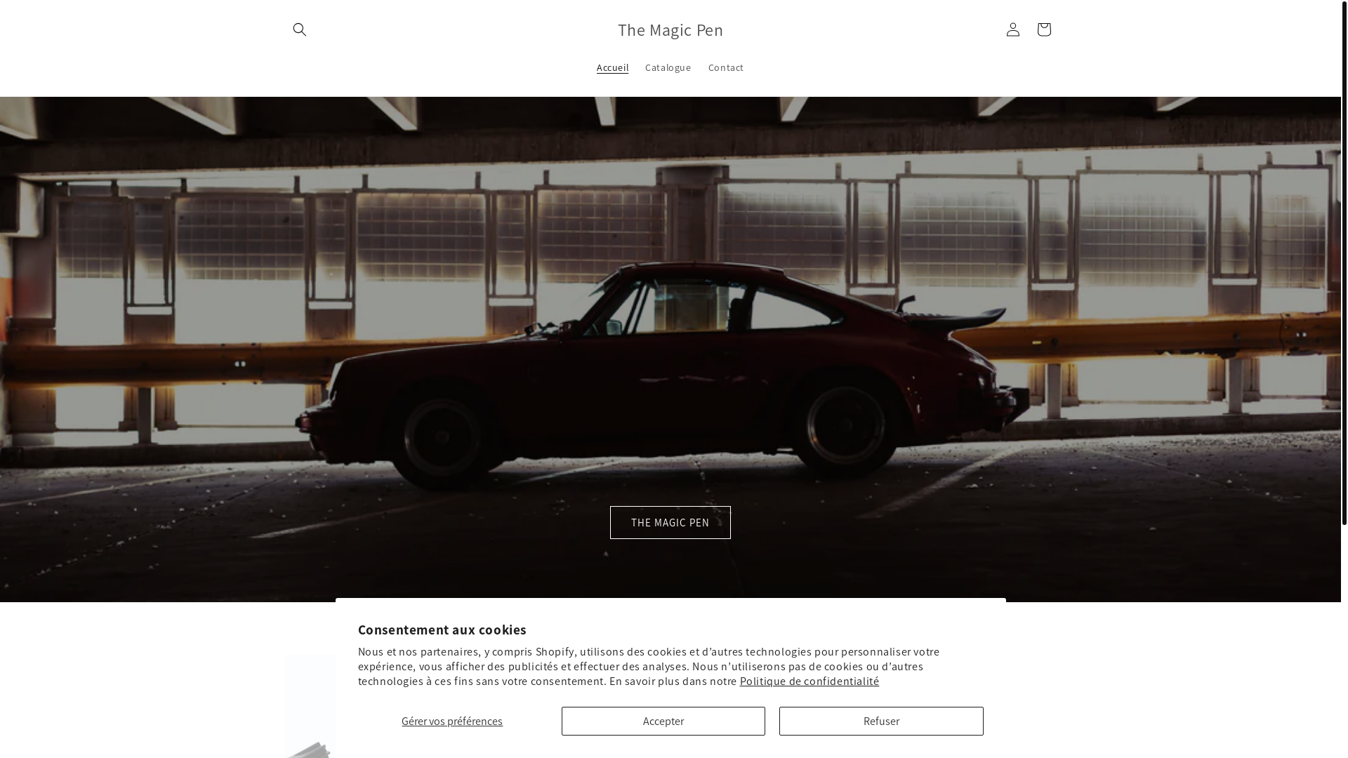 website screenshot of https://themagicpen.fr/