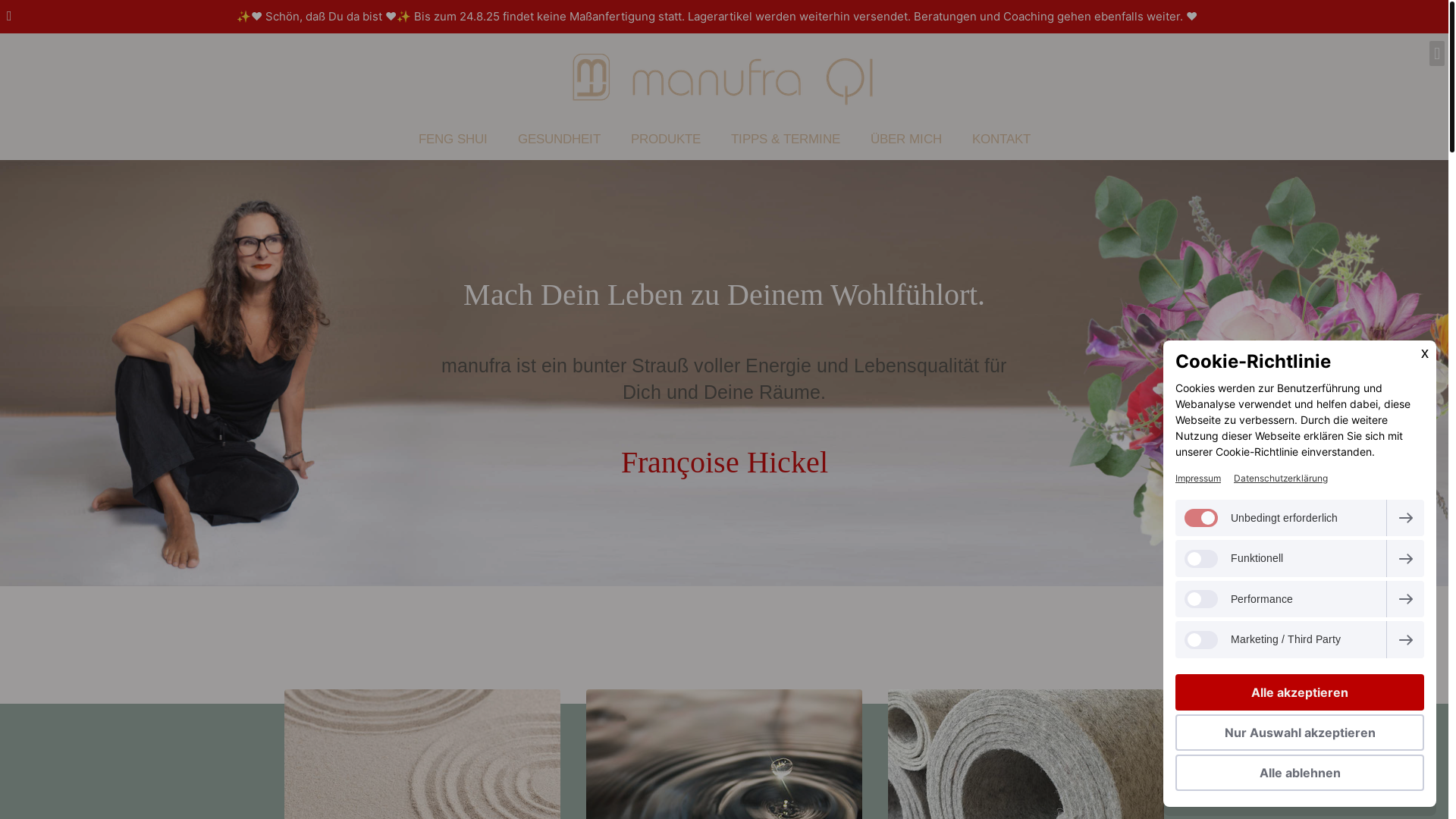 website screenshot of https://francoise-hickel.de/